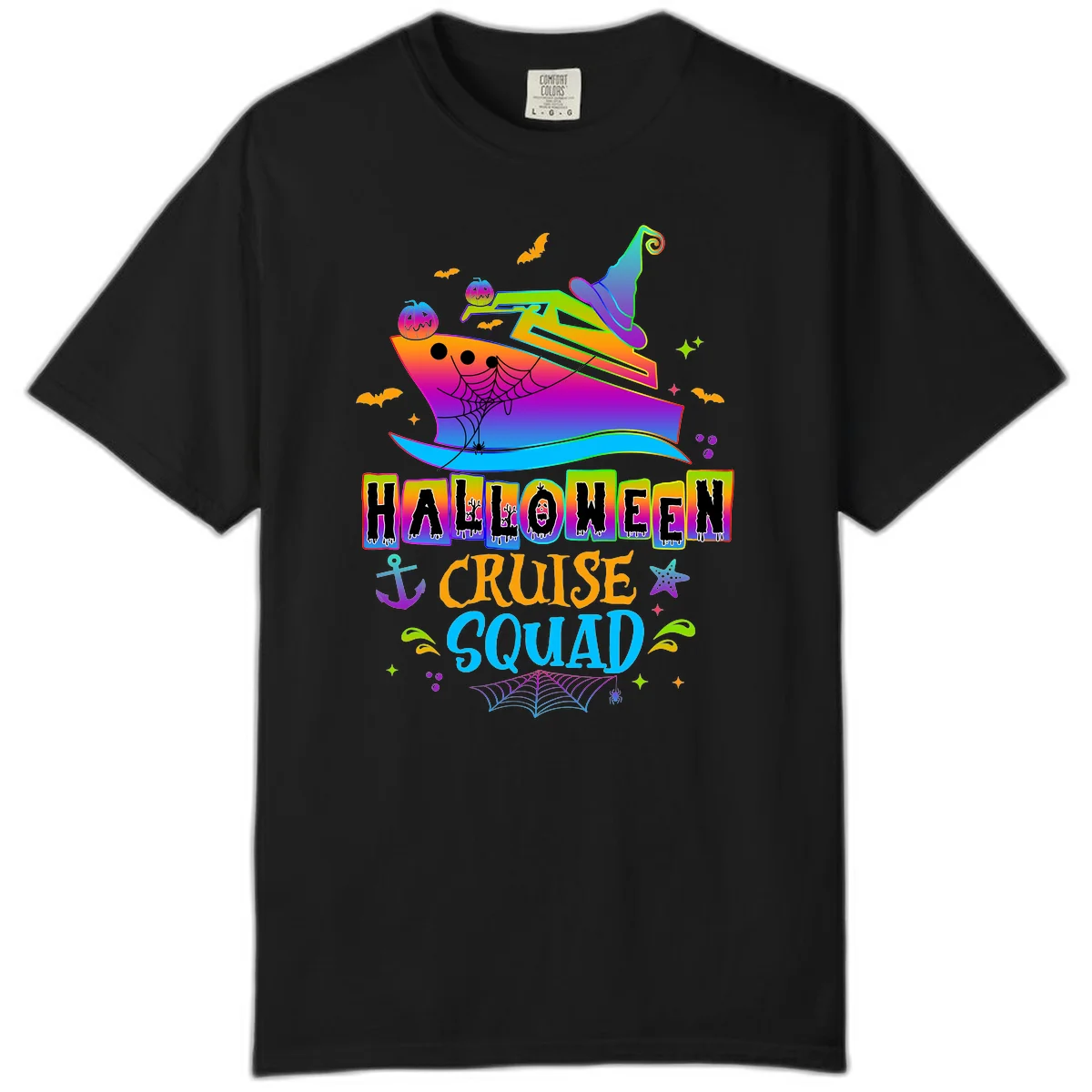 Halloween Cruise Squad Comfort Color in Black