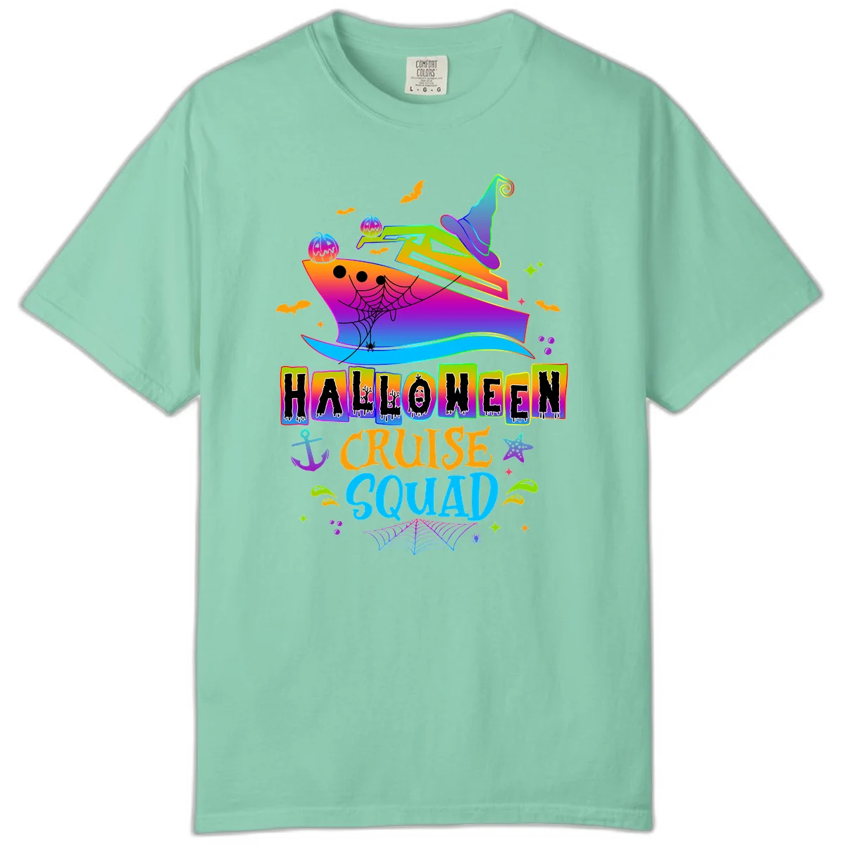 Halloween Cruise Squad Comfort Color in Island Reef