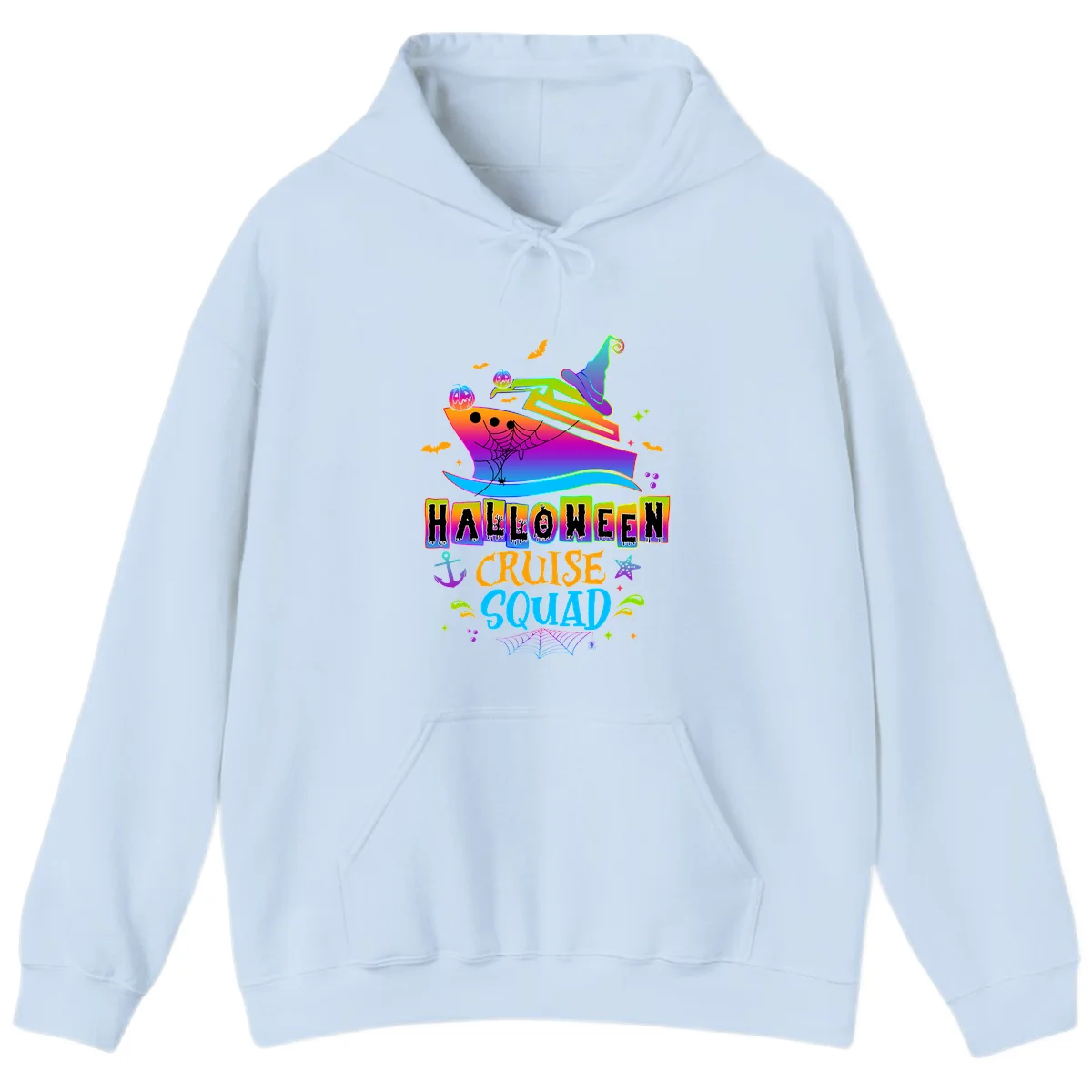 Halloween Cruise Squad Hoodie in Light Blue