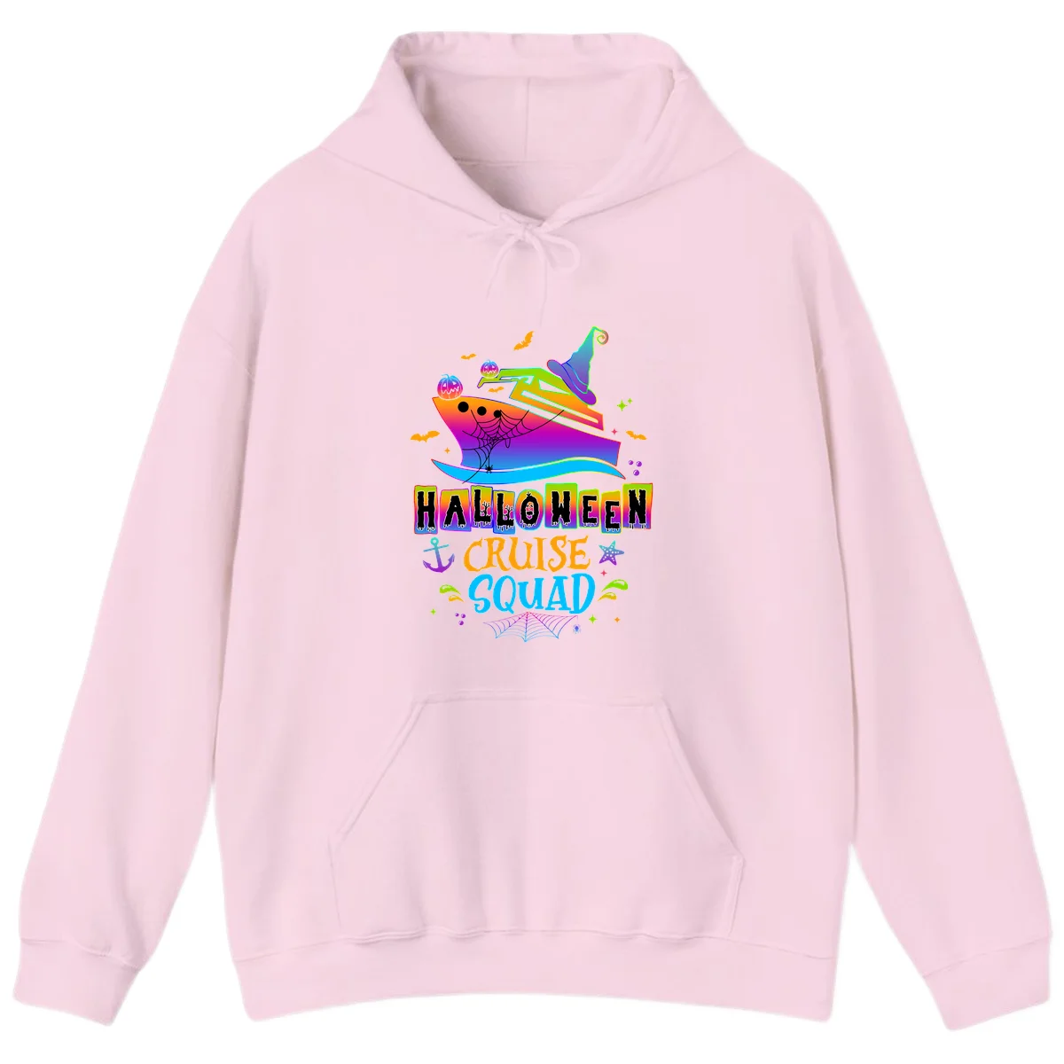 Halloween Cruise Squad Hoodie in Light Pink
