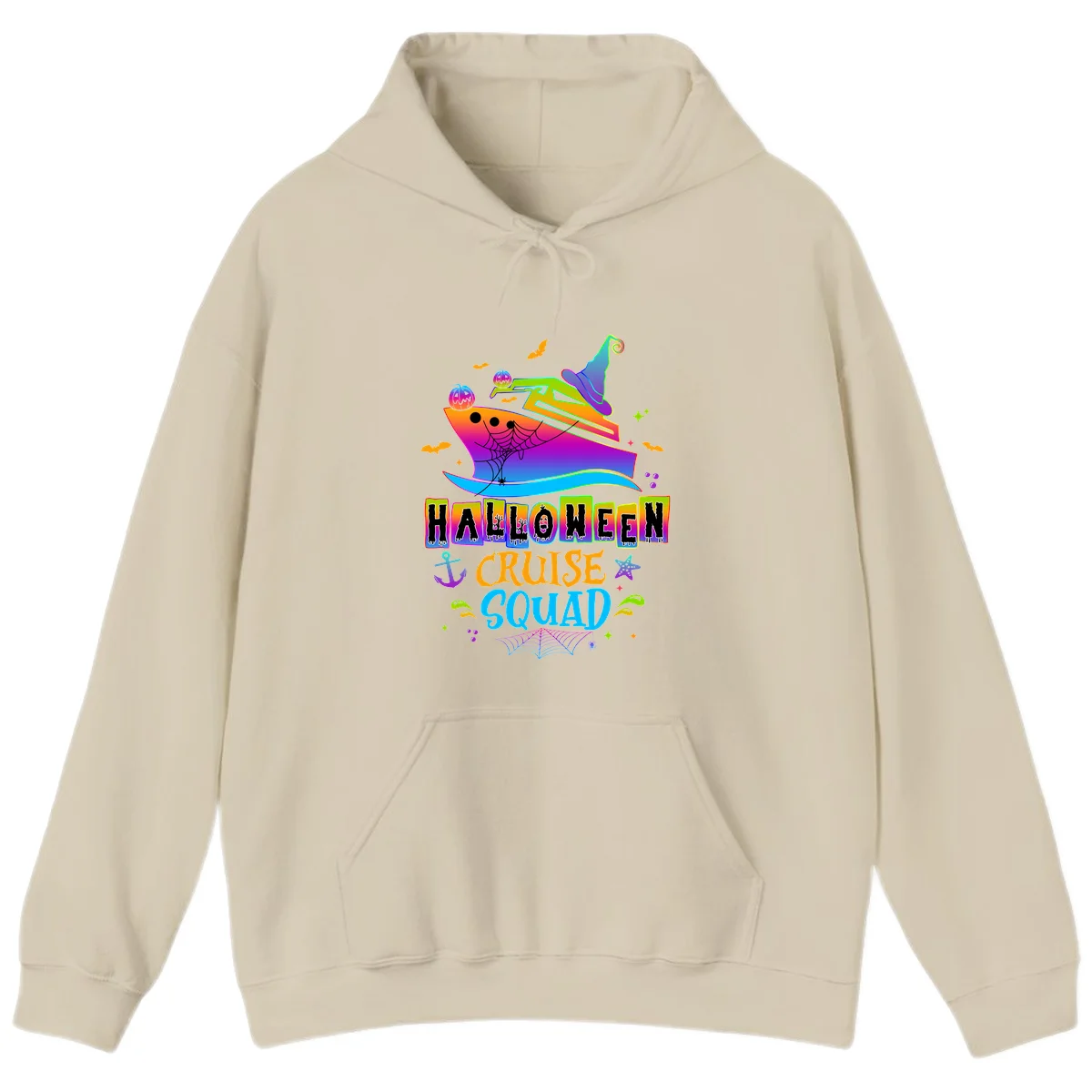 Halloween Cruise Squad Hoodie in Sand