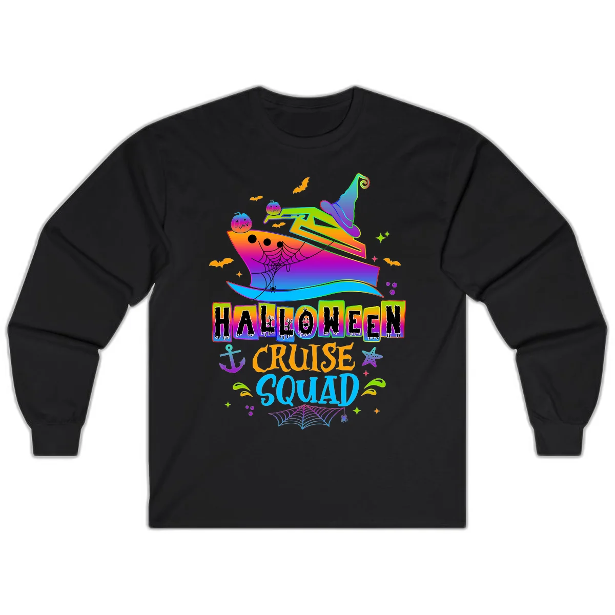 Halloween Cruise Squad Long Sleeve in Black