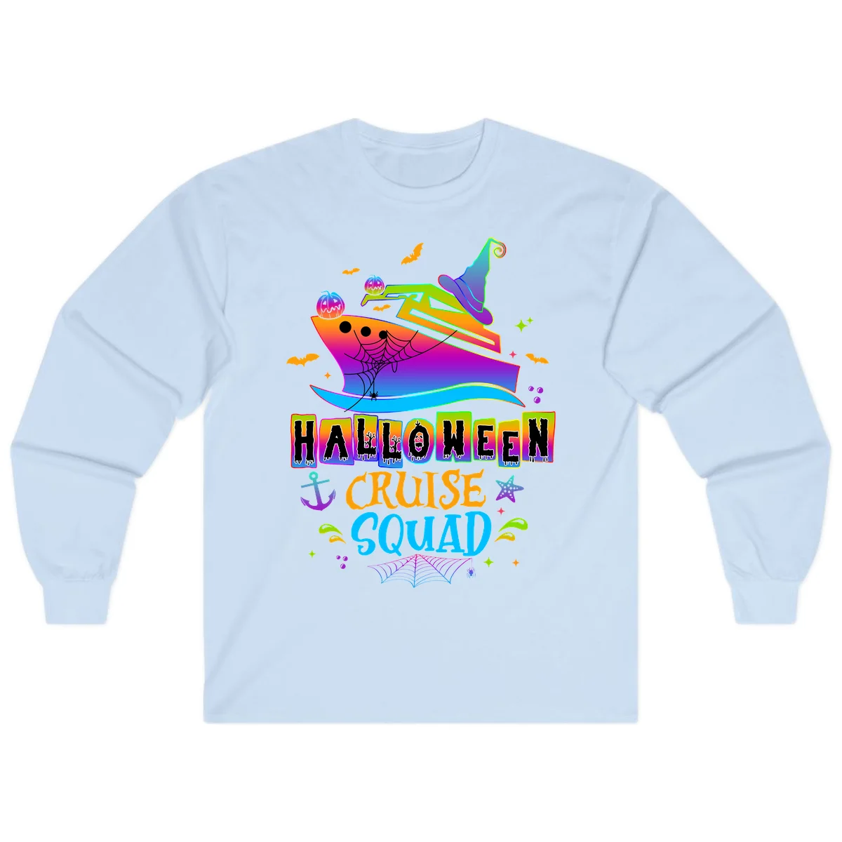Halloween Cruise Squad Long Sleeve in Light Blue