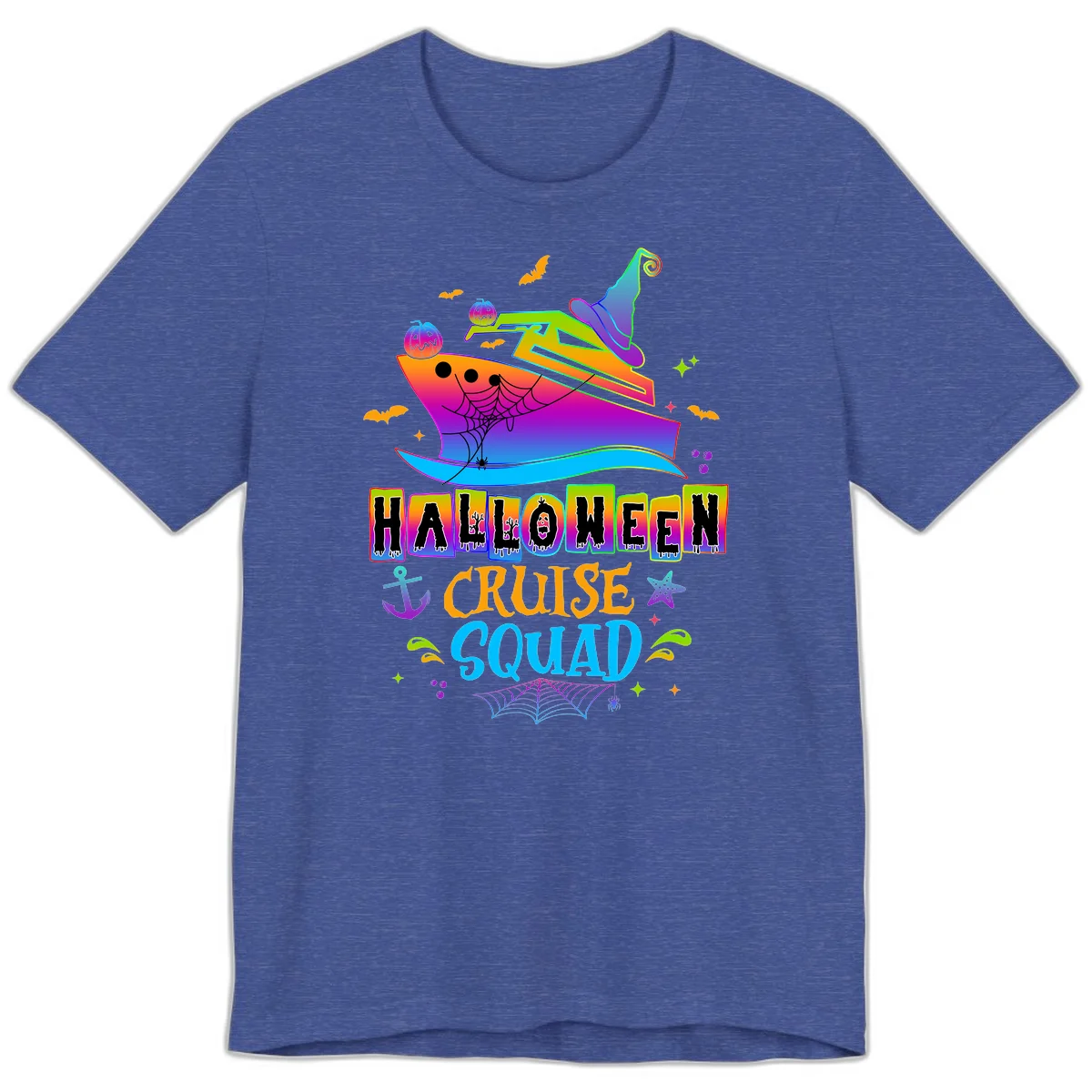 Halloween Cruise Squad Premium T-Shirt in Heather True Royal