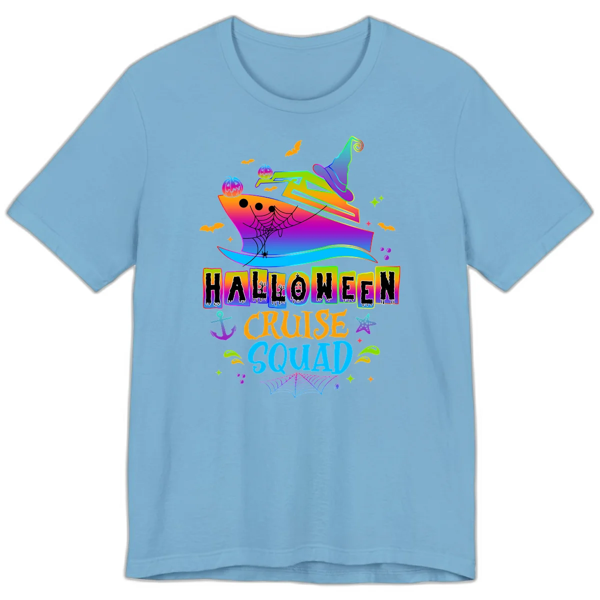 Halloween Cruise Squad Premium T-Shirt in Ocean Blue