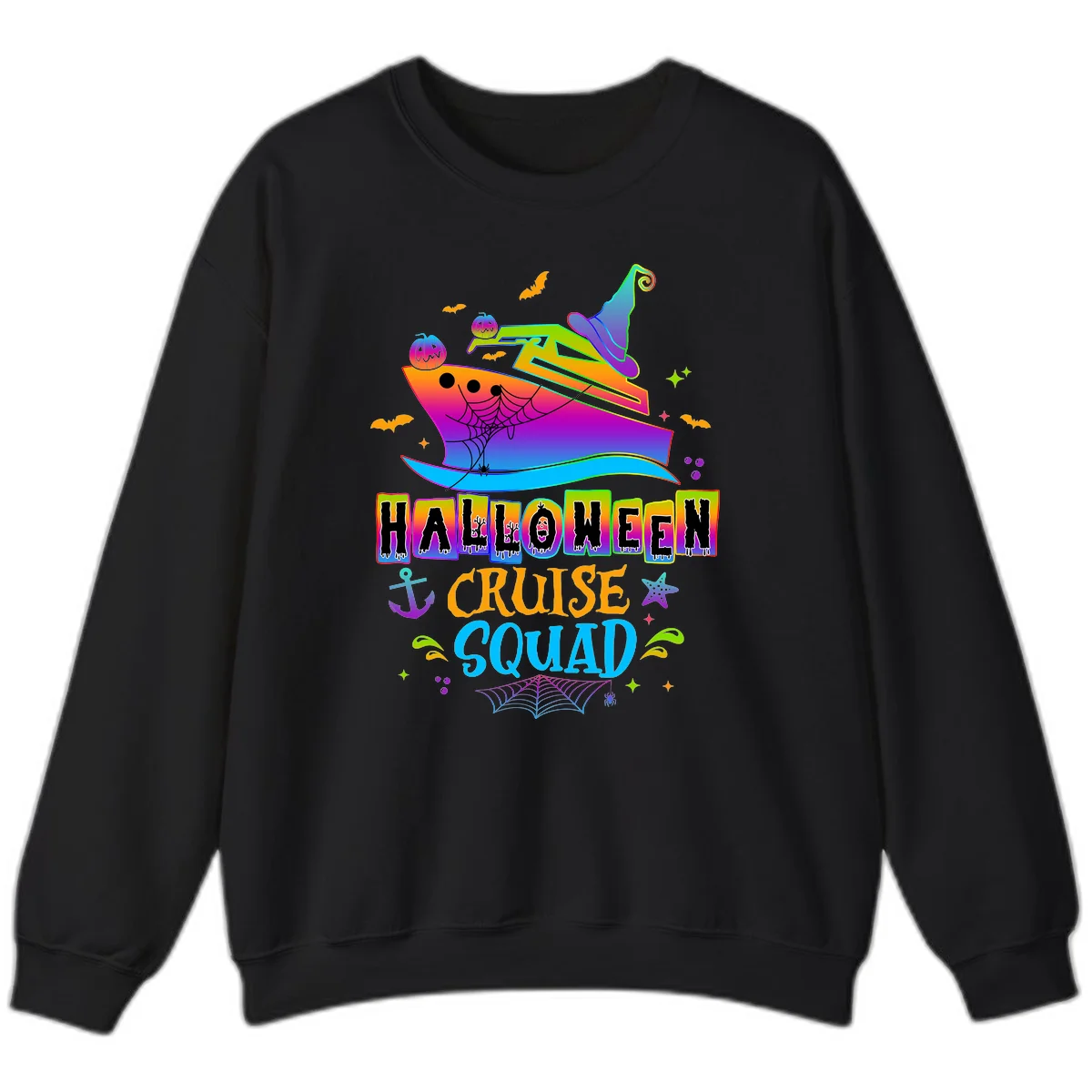 Halloween Cruise Squad Sweatshirt in Black