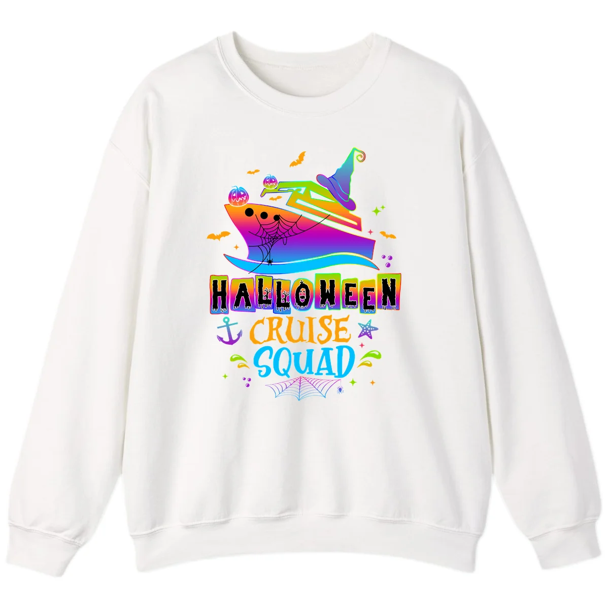 Halloween Cruise Squad Sweatshirt in White