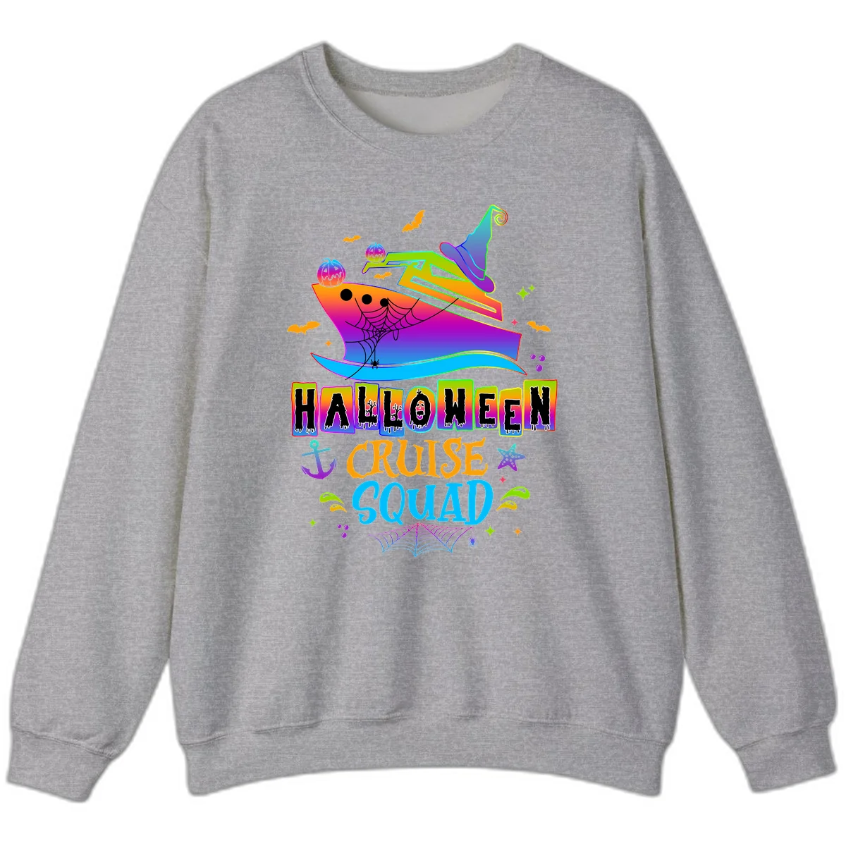Halloween Cruise Squad Sweatshirt in Sport Grey