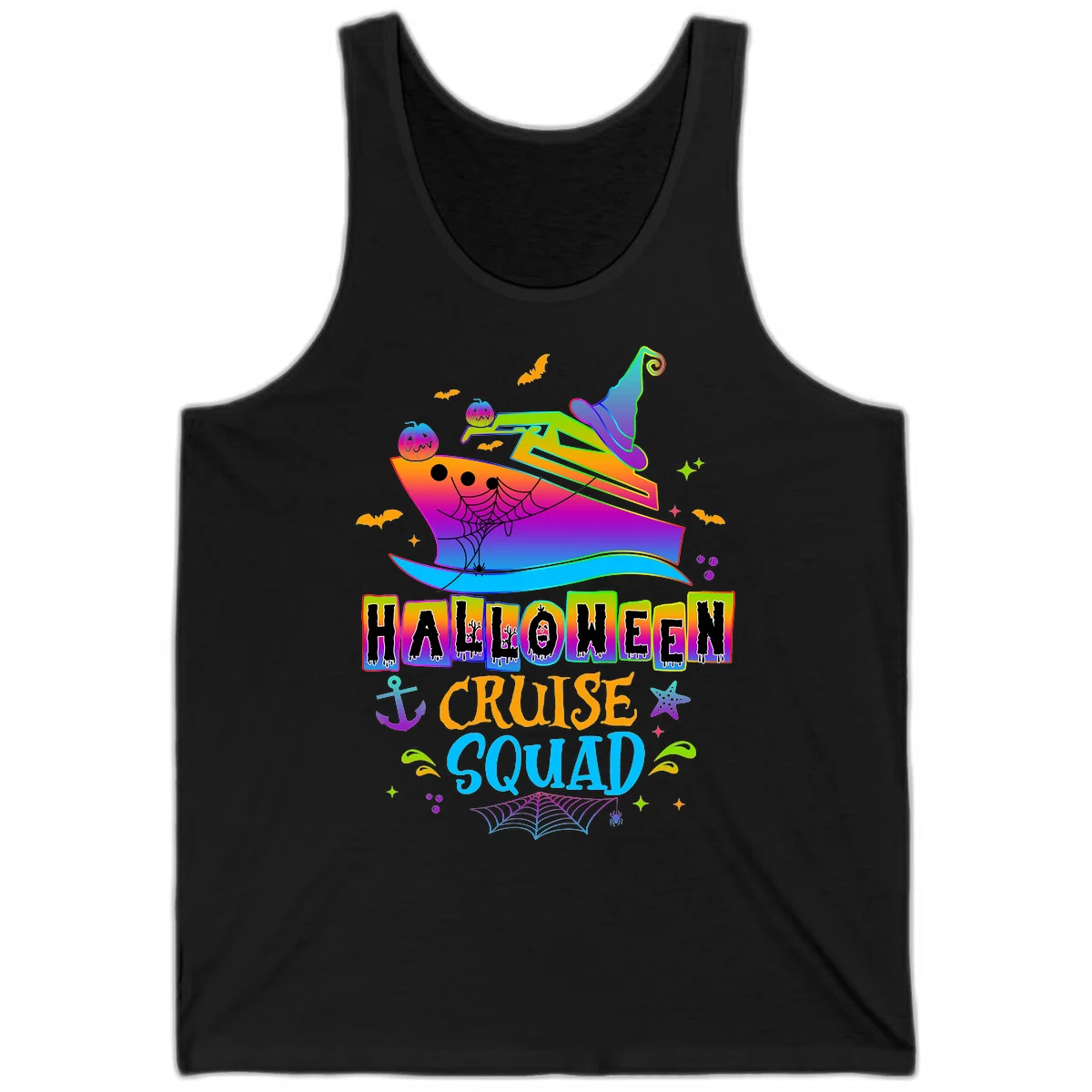 Halloween Cruise Squad Tank in Black