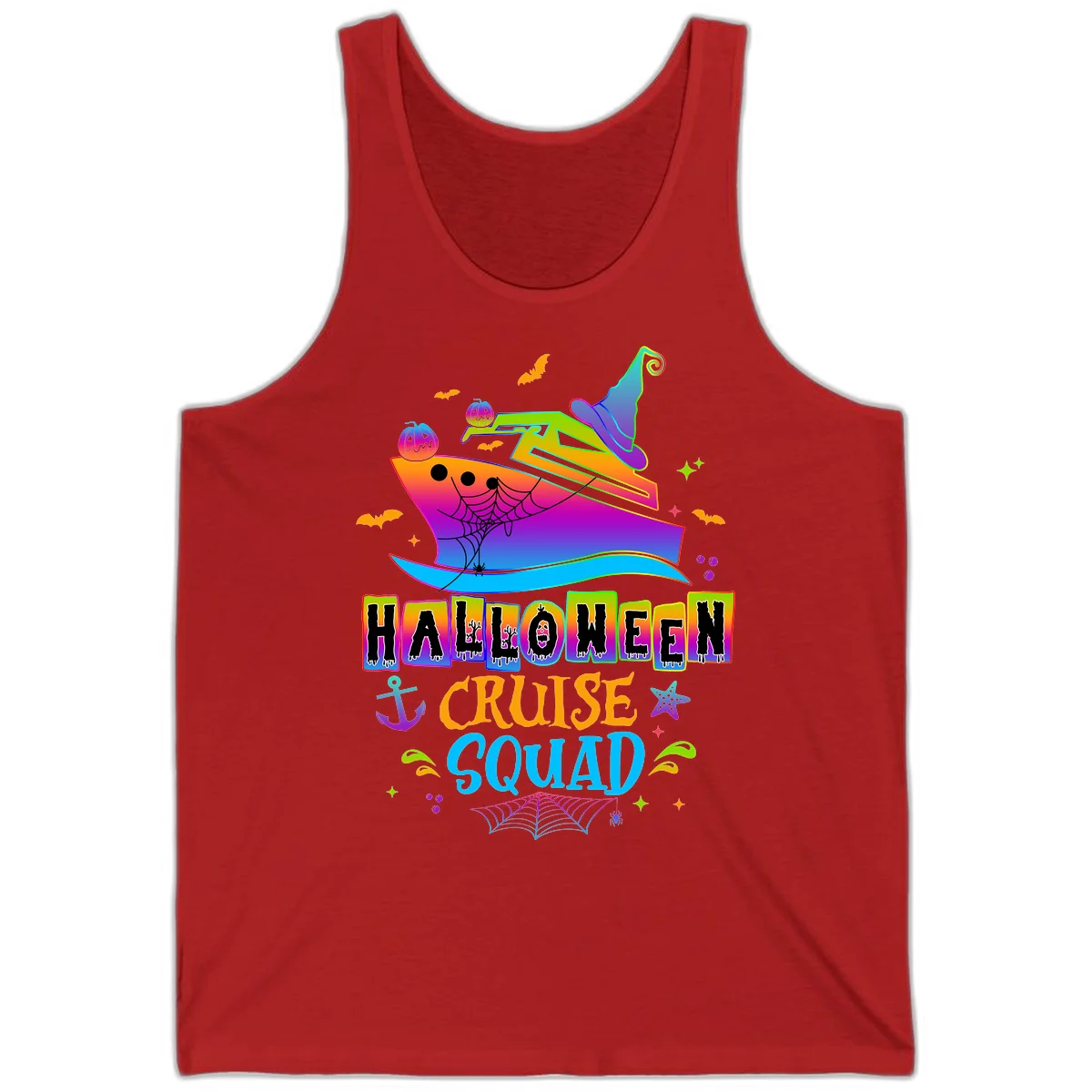 Halloween Cruise Squad Tank in Red