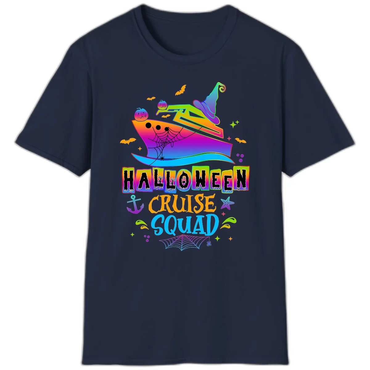 Halloween Cruise Squad T-Shirt in Navy