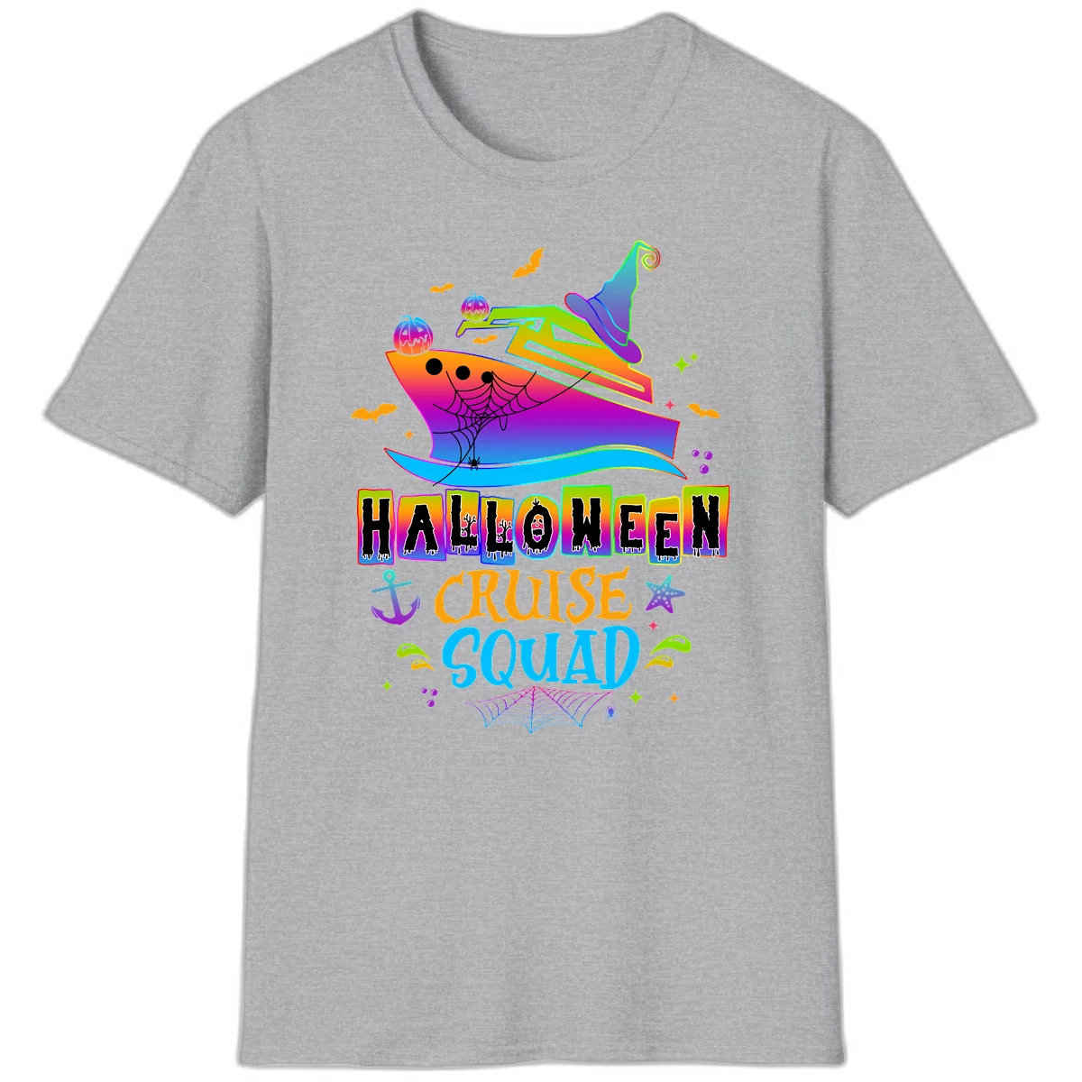 Halloween Cruise Squad T-Shirt in Sport Grey