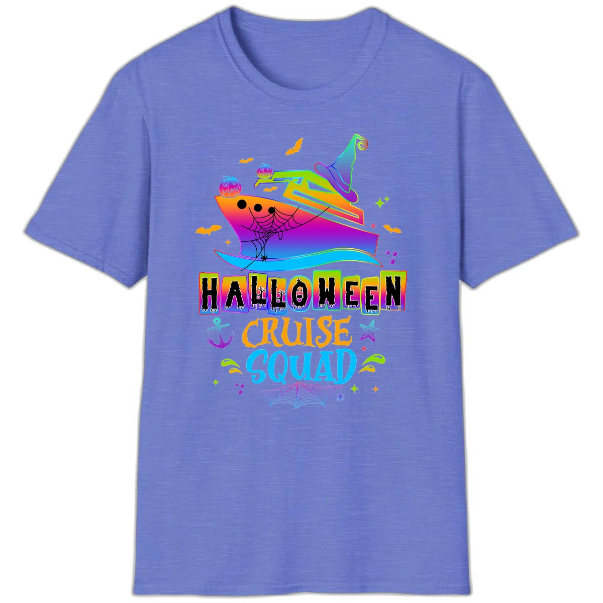Halloween Cruise Squad T-Shirt in Heather Royal