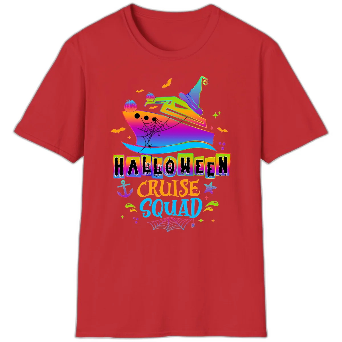 Halloween Cruise Squad T-Shirt in Red