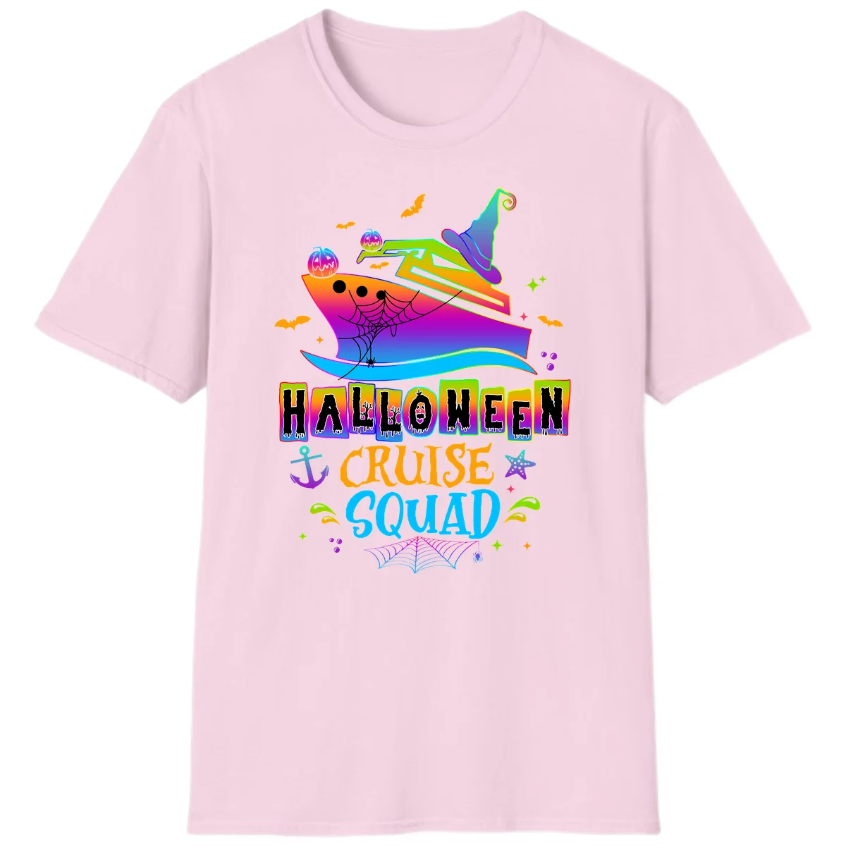 Halloween Cruise Squad T-Shirt in Light Pink