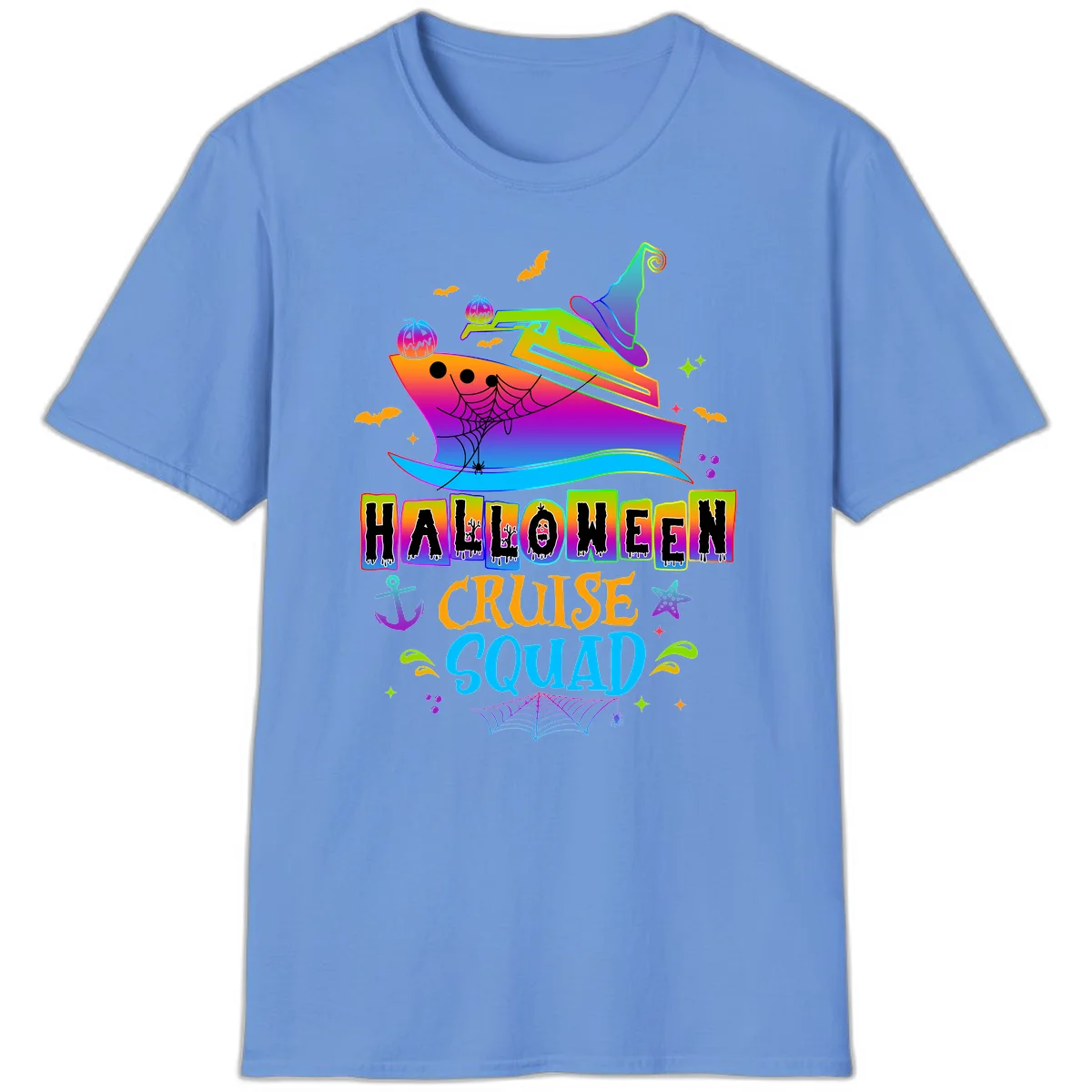 Halloween Cruise Squad T-Shirt in Carolina Blue