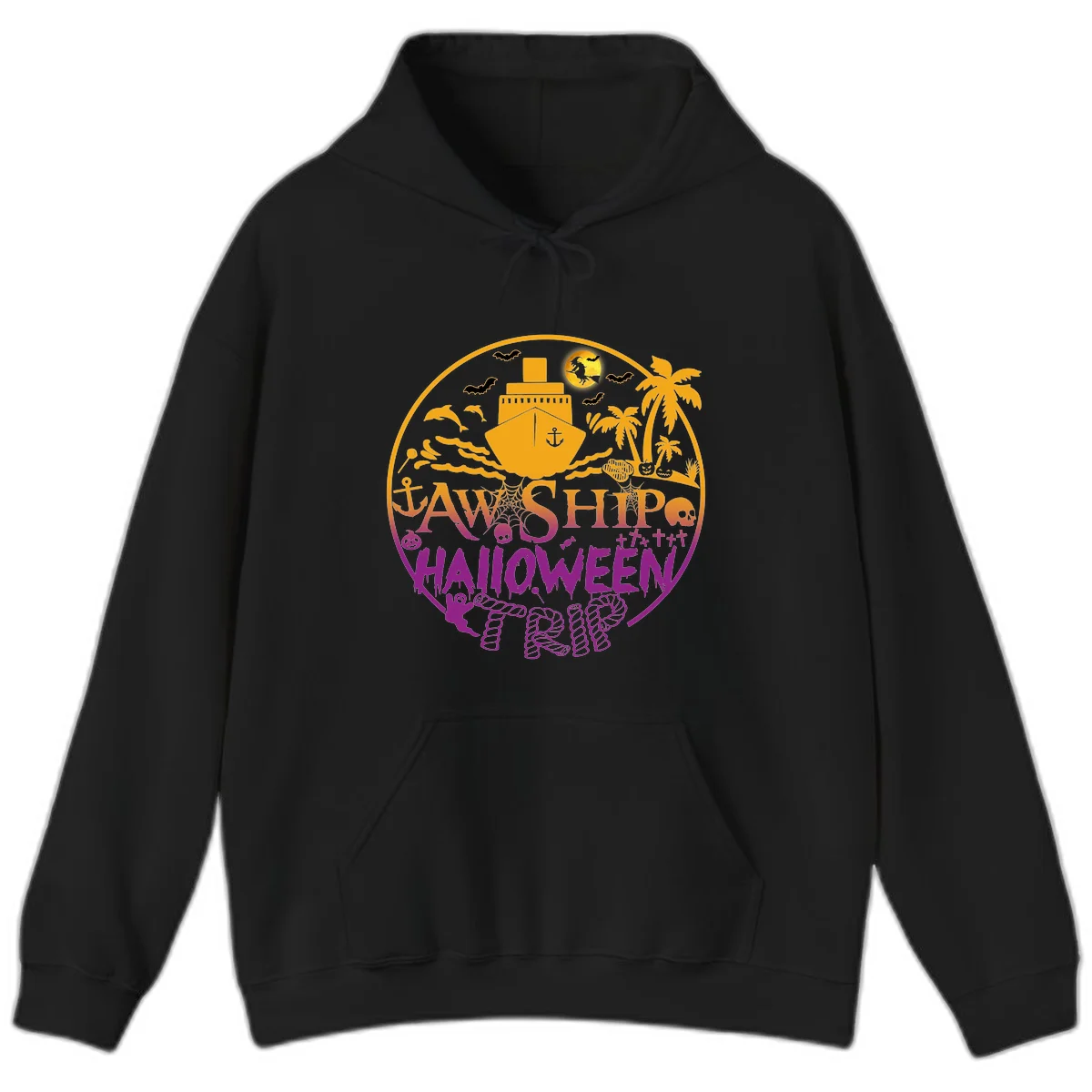 Ship Halloween Cruise Hoodie in Black