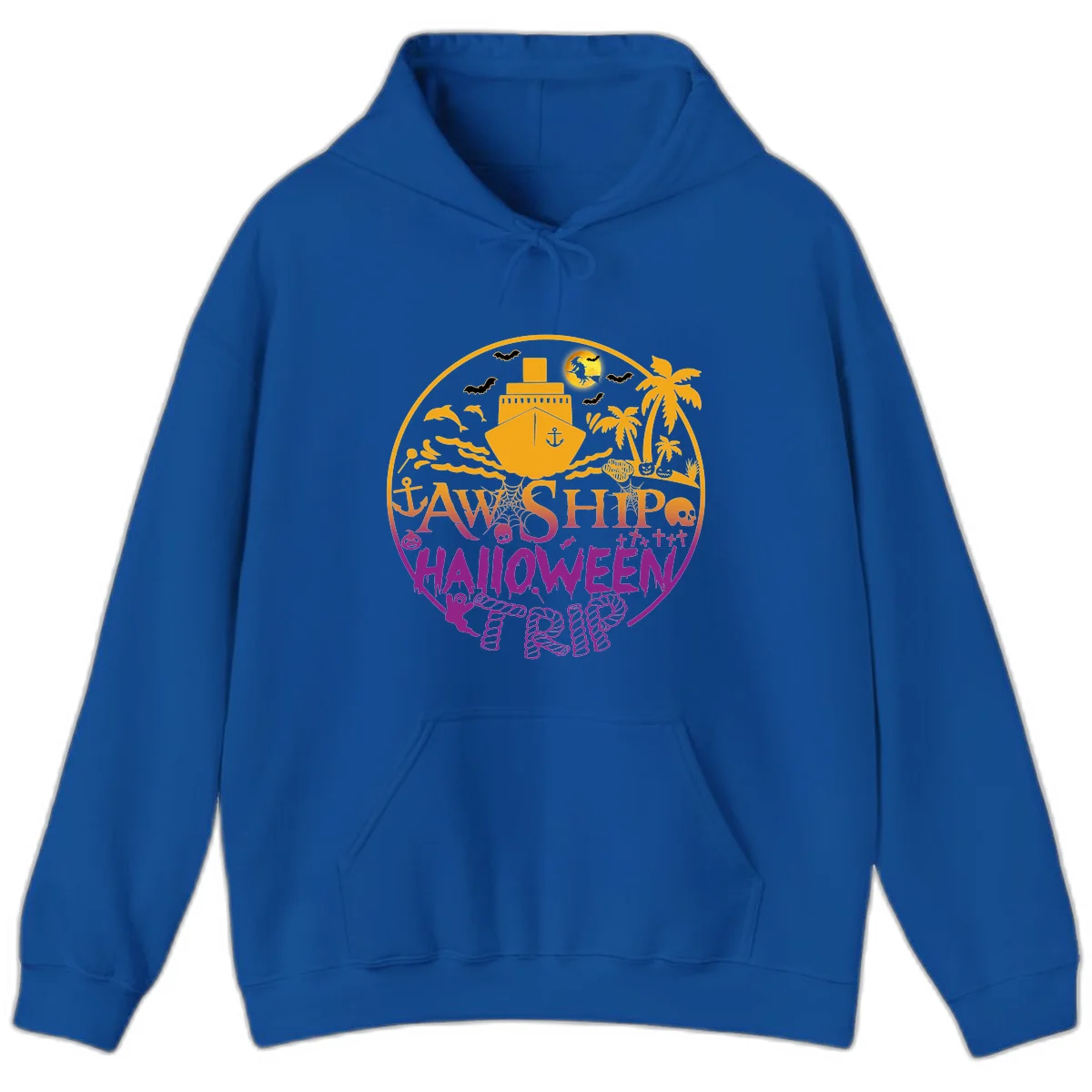 Ship Halloween Cruise Hoodie in Royal