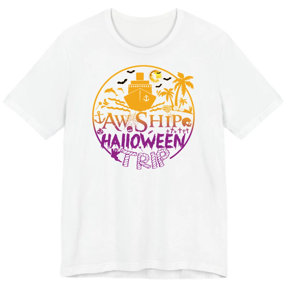 Ship Halloween Cruise Premium T-Shirt in White