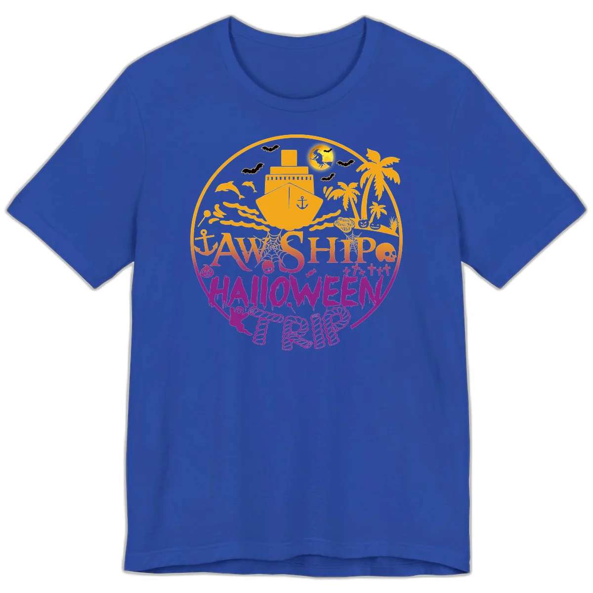 Ship Halloween Cruise Premium T-Shirt in True Royal