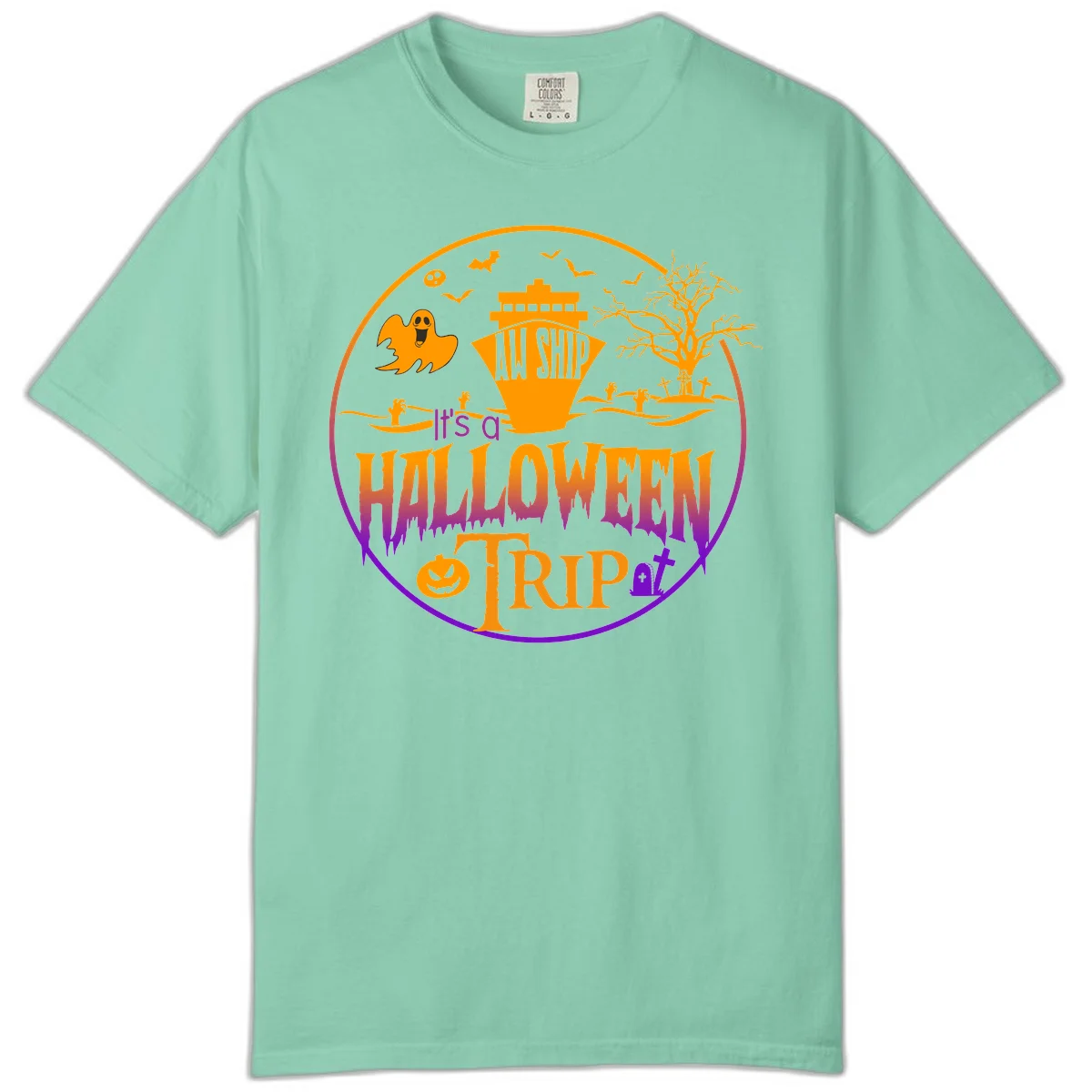 It's A Halloween Trip Comfort Color in Island Reef