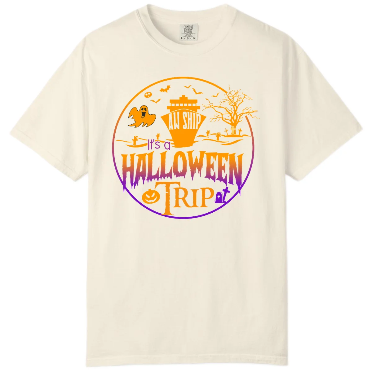 It's A Halloween Trip Comfort Color in Ivory