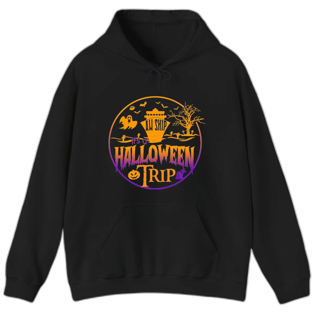 It's A Halloween Trip Hoodie in Black