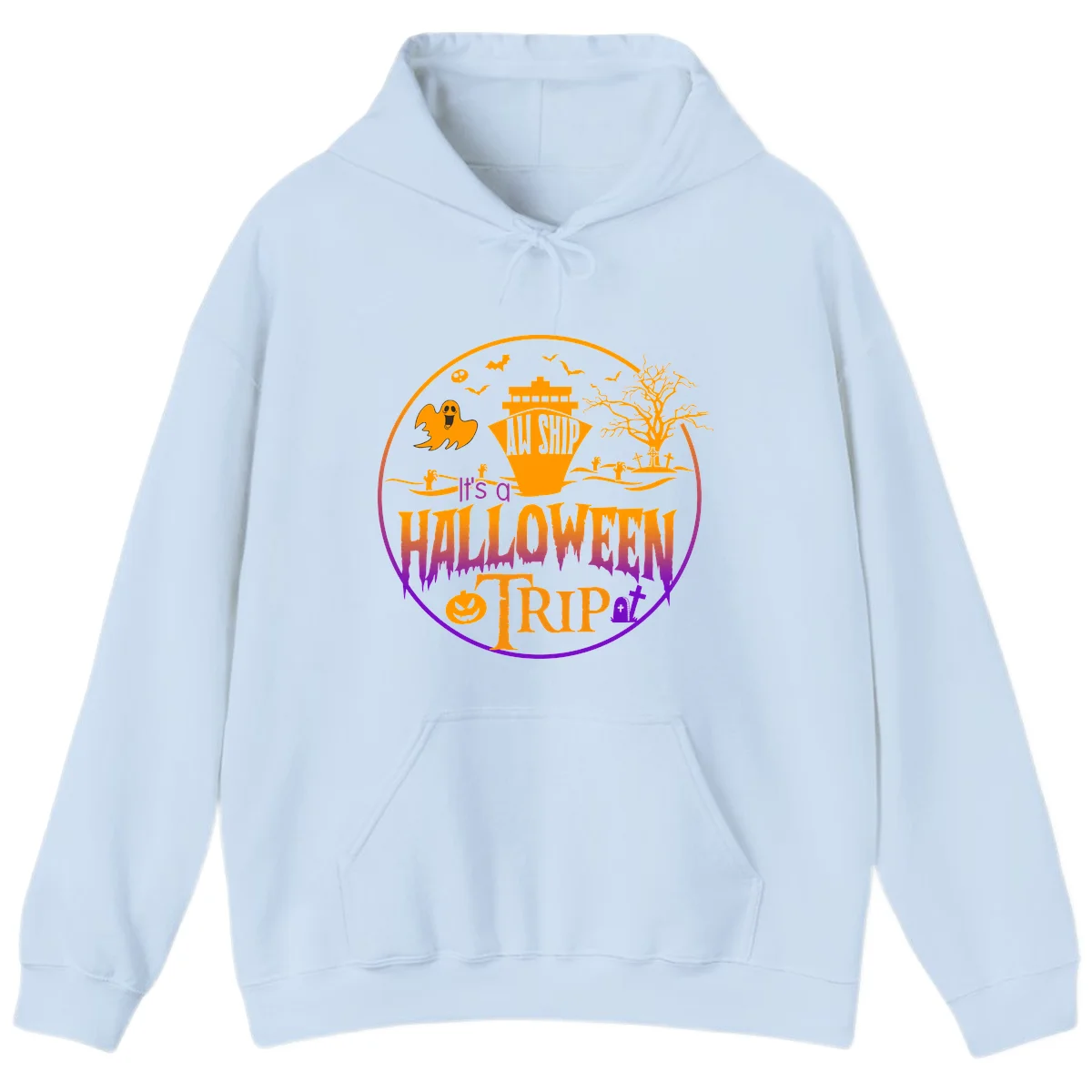 It's A Halloween Trip Hoodie in Light Blue