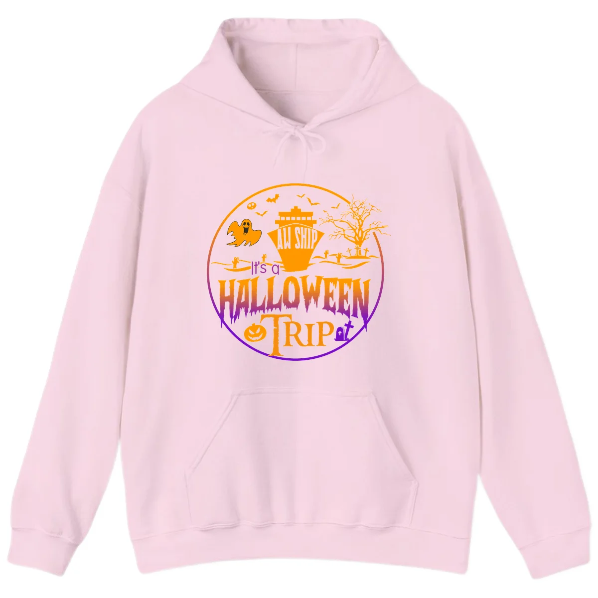 It's A Halloween Trip Hoodie in Light Pink