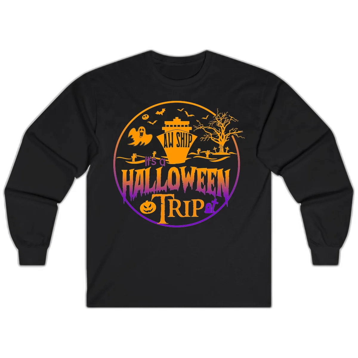 It's A Halloween Trip Long Sleeve in Black