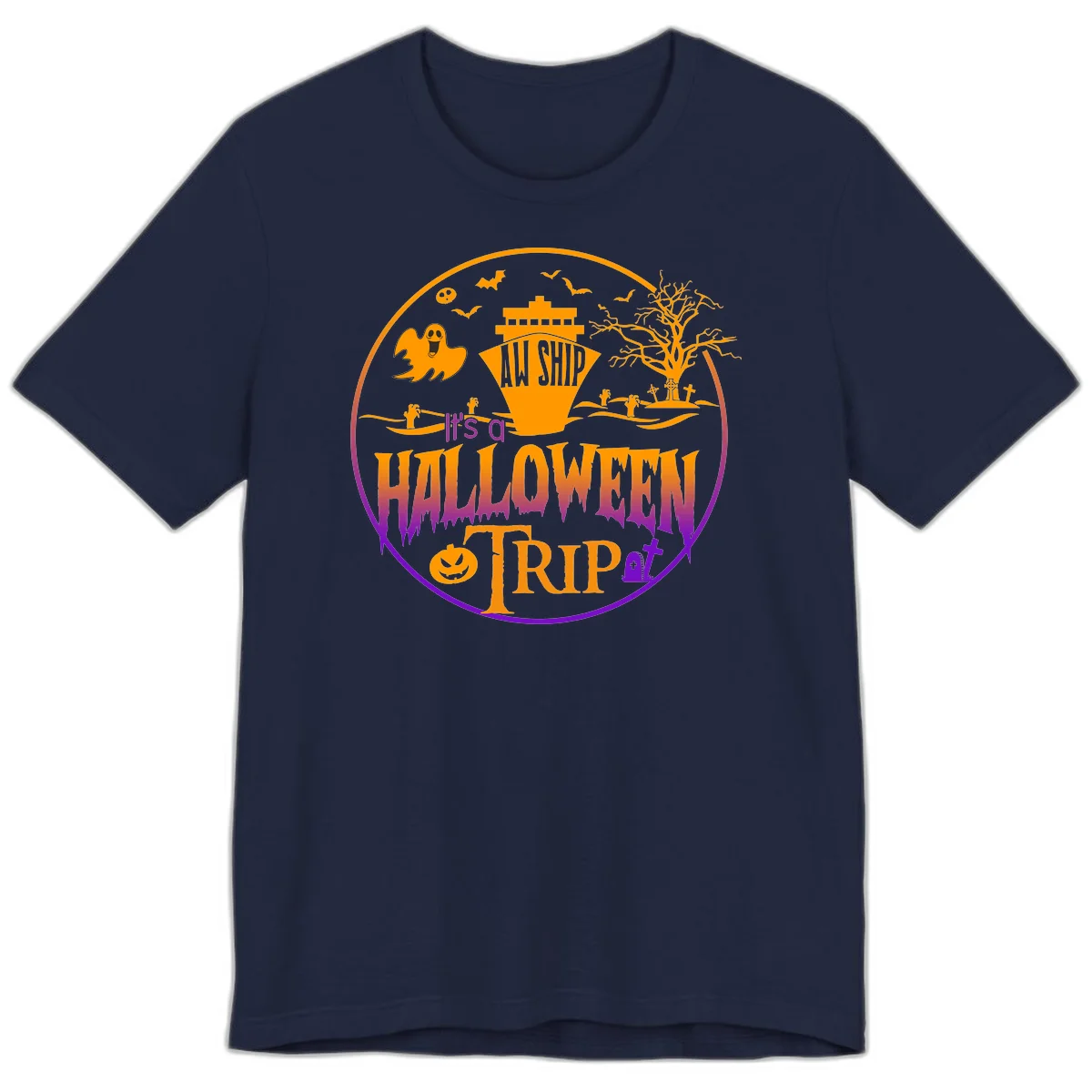 It's A Halloween Trip Premium T-Shirt in Navy