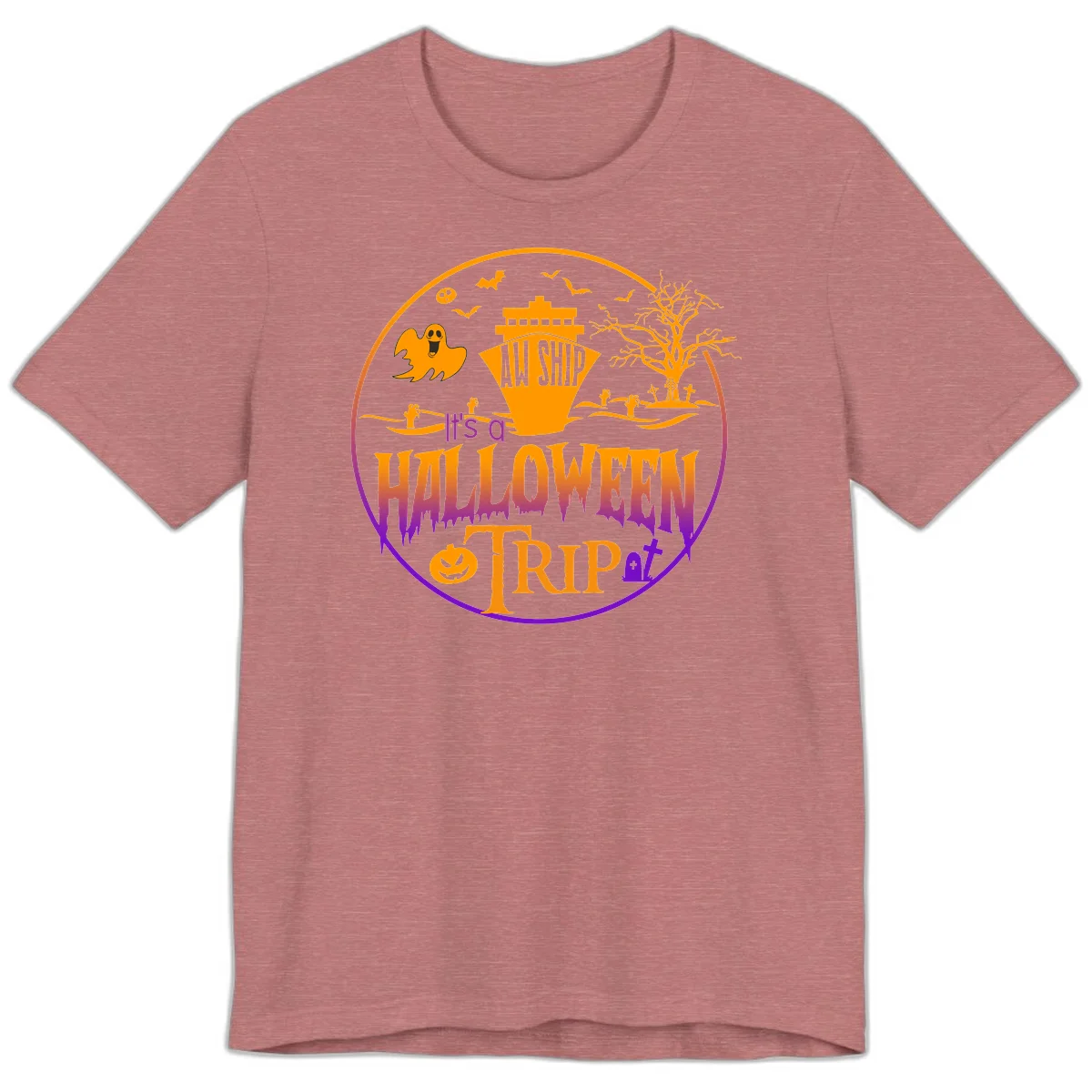It's A Halloween Trip Premium T-Shirt in Heather Mauve