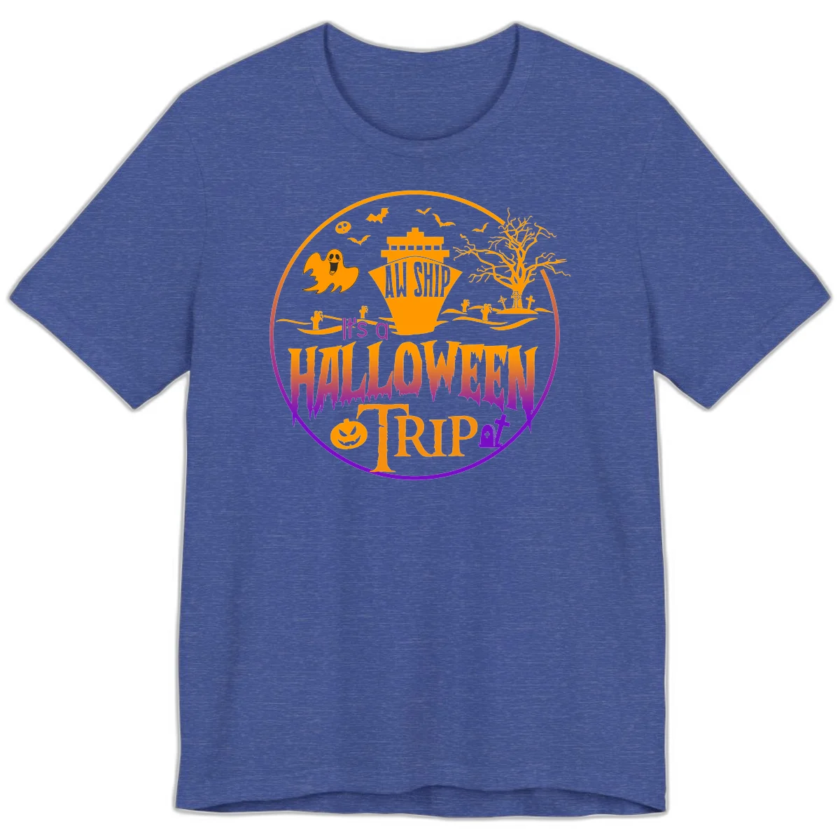 It's A Halloween Trip Premium T-Shirt in Heather True Royal