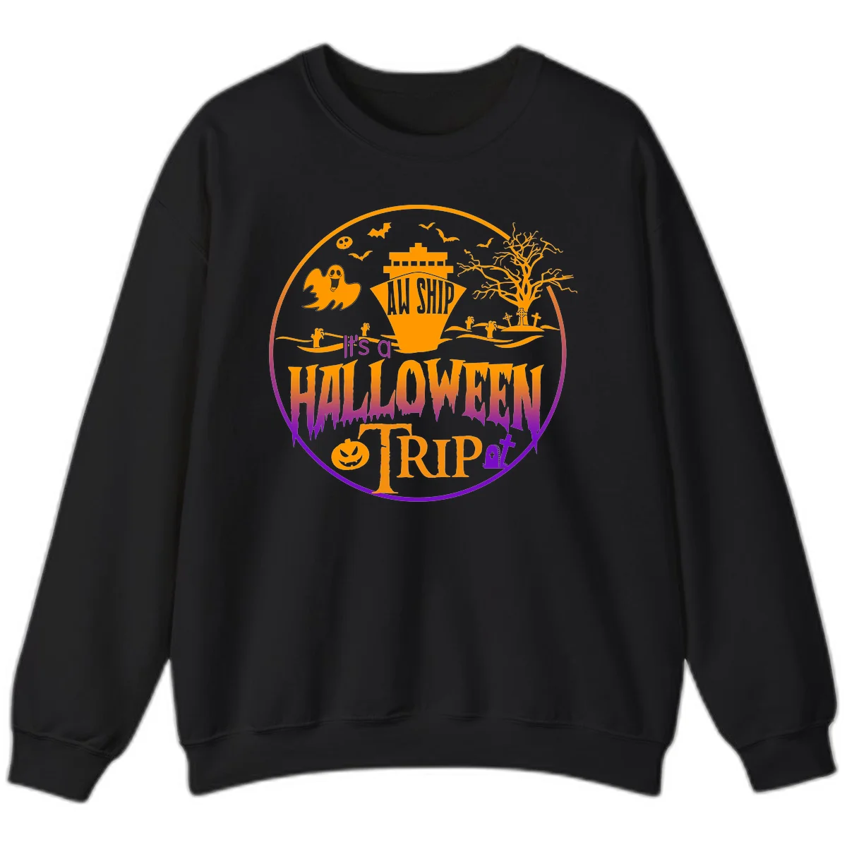 It's A Halloween Trip Sweatshirt in Black