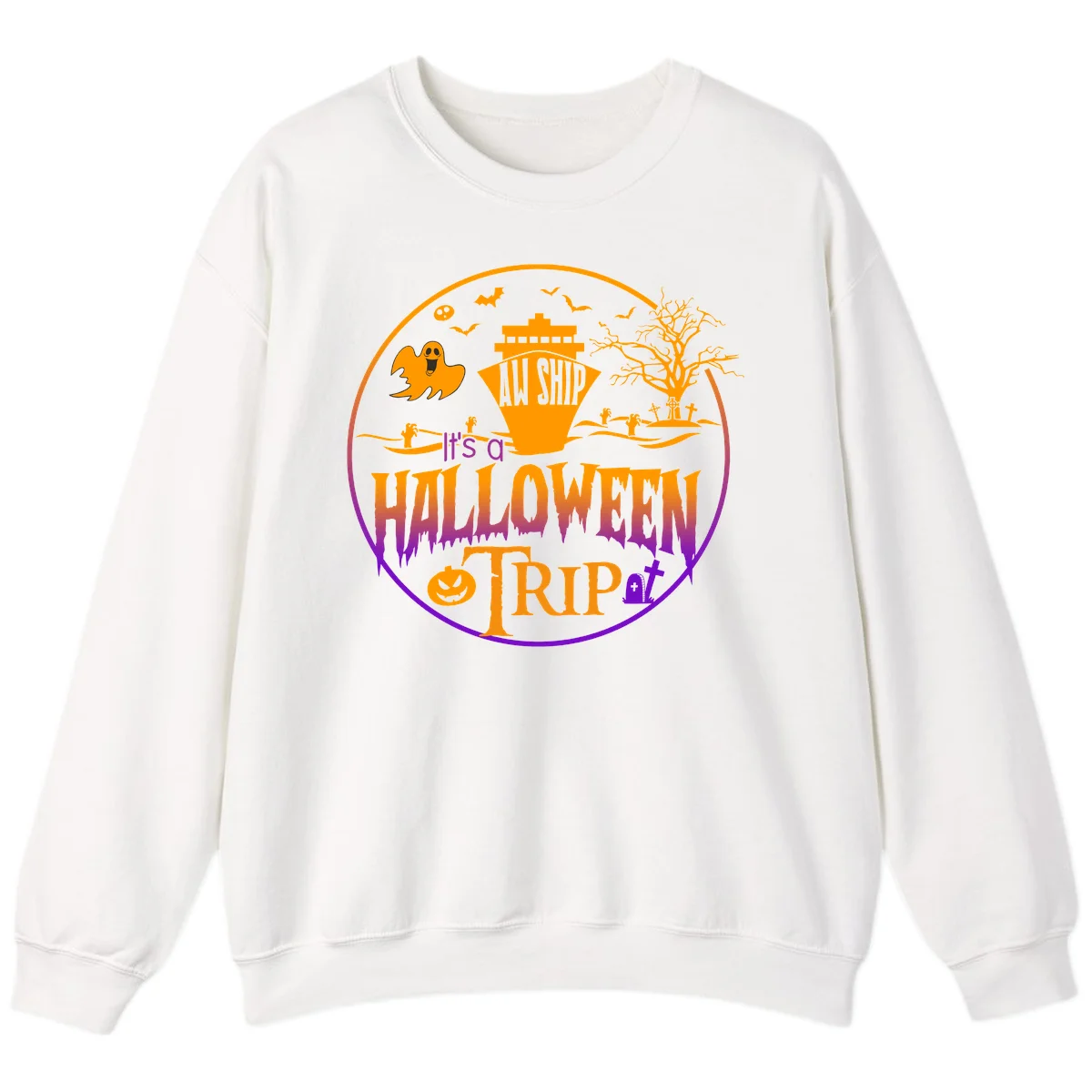 It's A Halloween Trip Sweatshirt in White