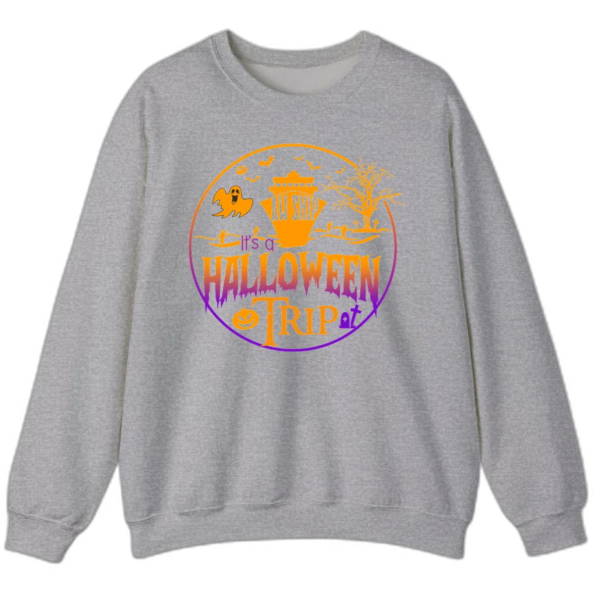 It's A Halloween Trip Sweatshirt in Sport Grey