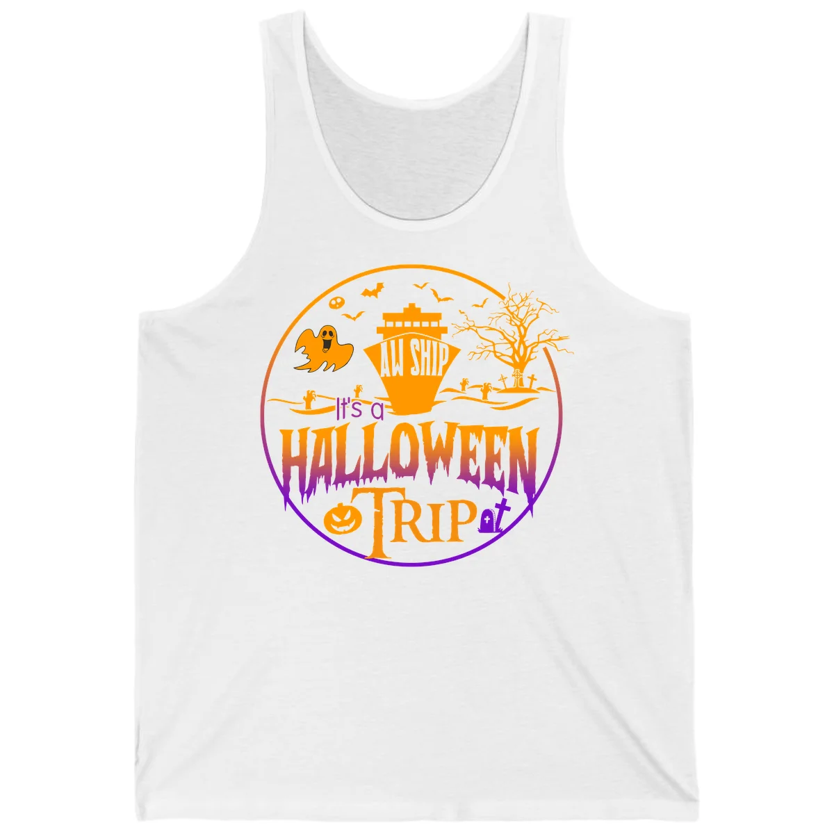 It's A Halloween Trip Tank in White