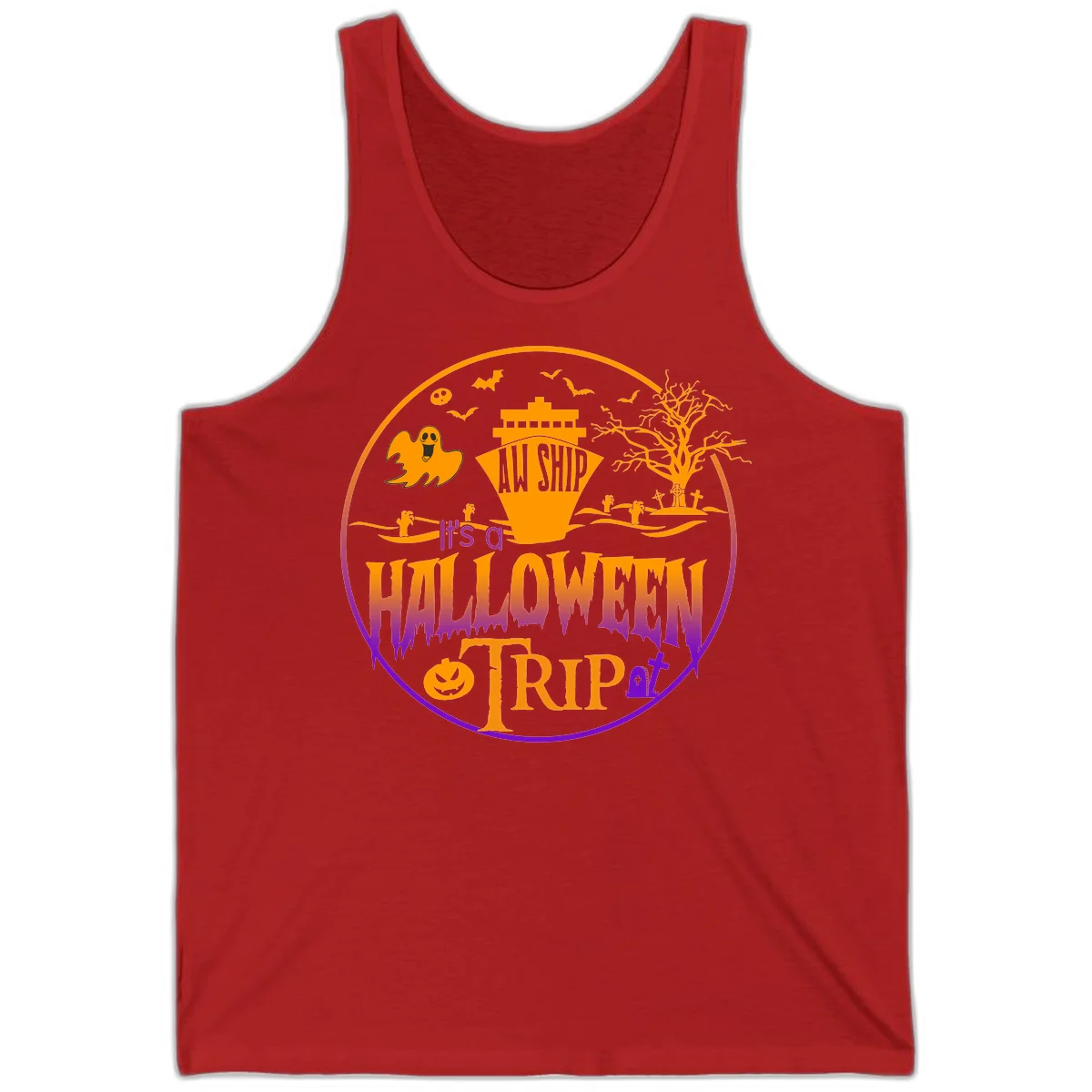 It's A Halloween Trip Tank in Red