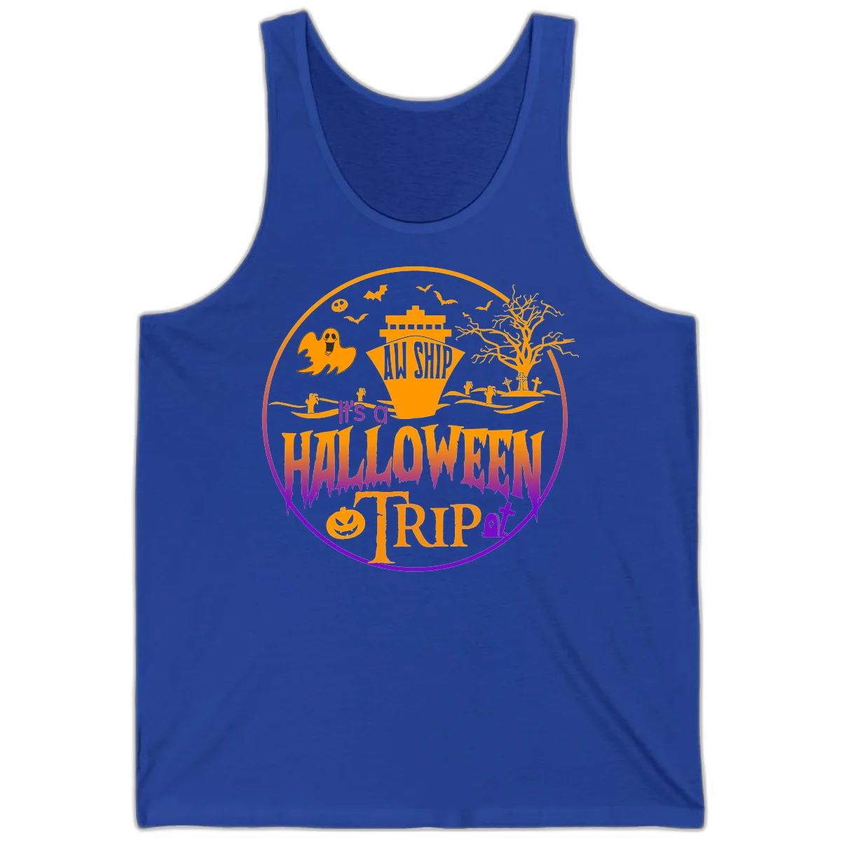 It's A Halloween Trip Tank in True Royal