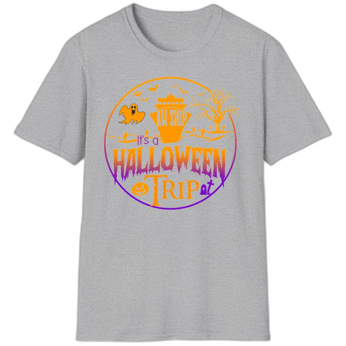 It's A Halloween Trip T-Shirt in Sport Grey