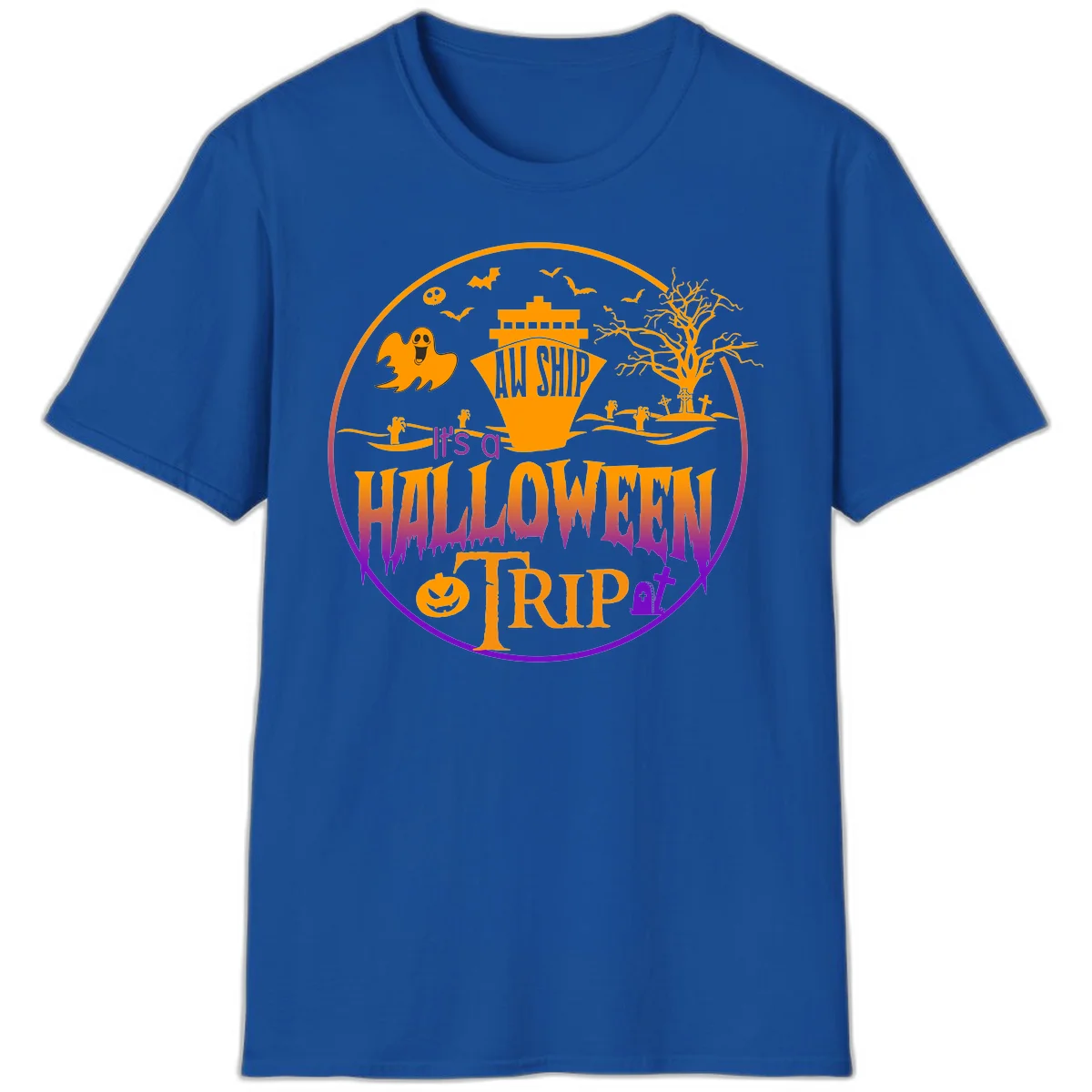 It's A Halloween Trip T-Shirt in Royal