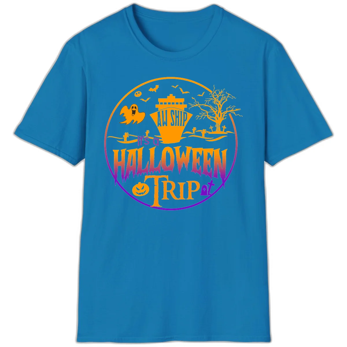 It's A Halloween Trip T-Shirt in Sapphire