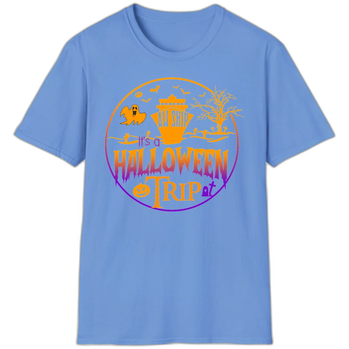 It's A Halloween Trip T-Shirt in Carolina Blue