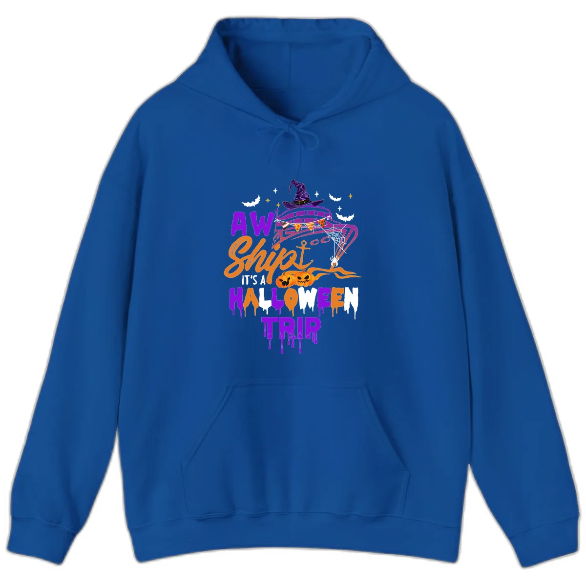 Aw Shiver Me Halloween Trip Hoodie in Royal