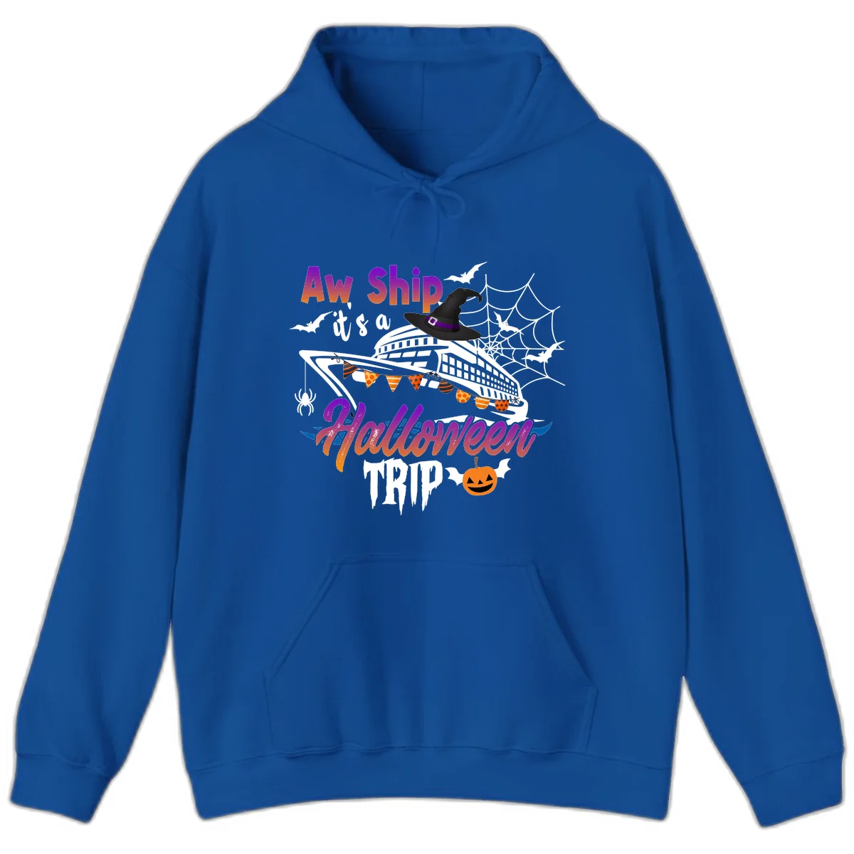 Aw Ship It's a Halloween Cruise Trip Hoodie in Royal