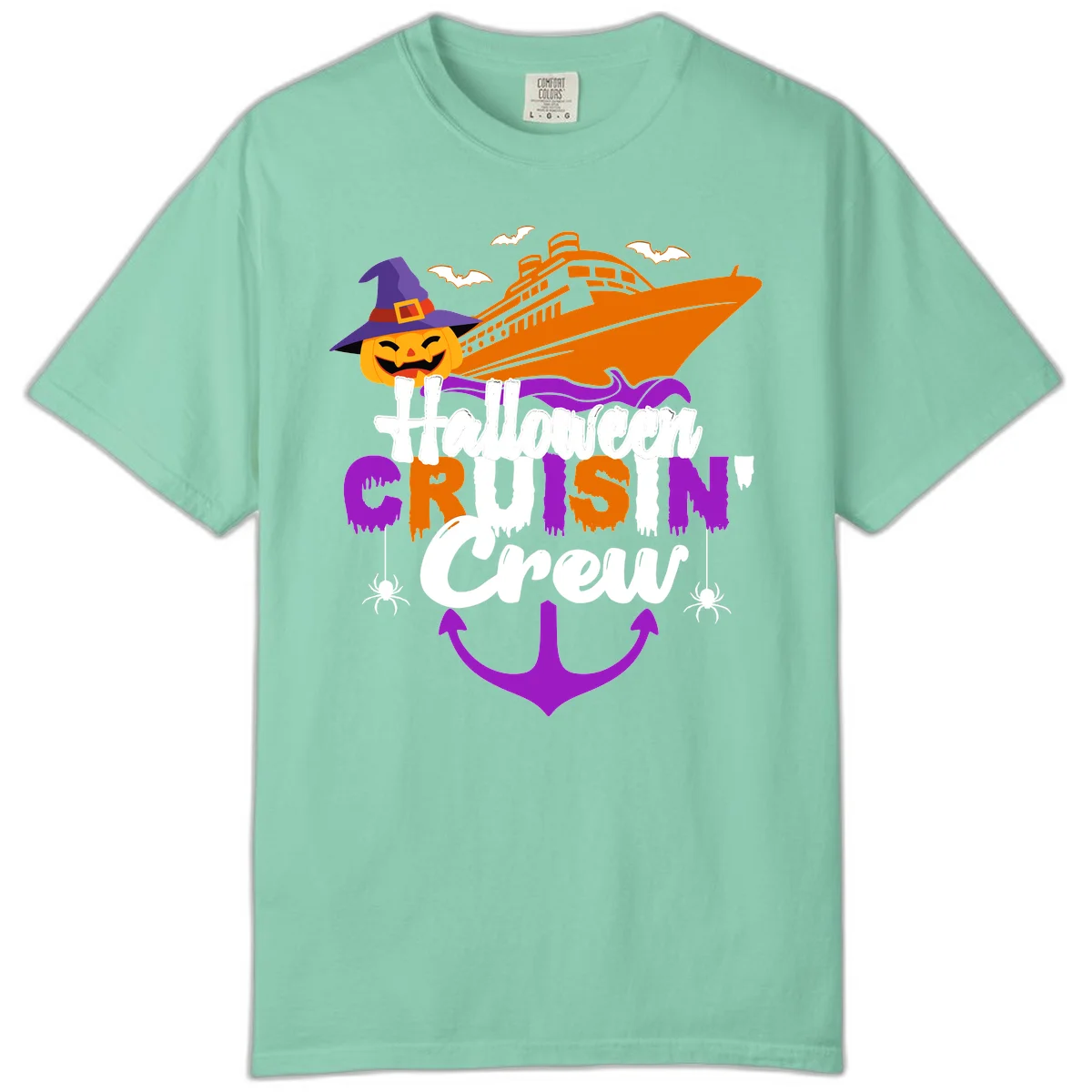 Halloween Cruise In Crew Comfort Color in Island Reef