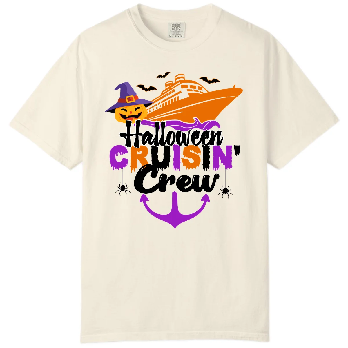 Halloween Cruise In Crew Comfort Color in Ivory