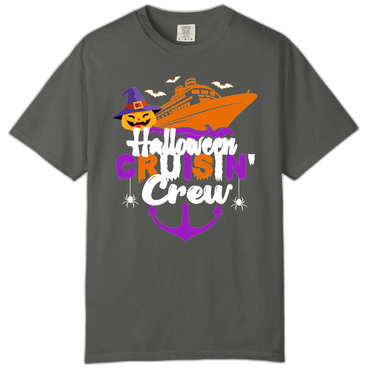 Halloween Cruise In Crew Comfort Color in Pepper