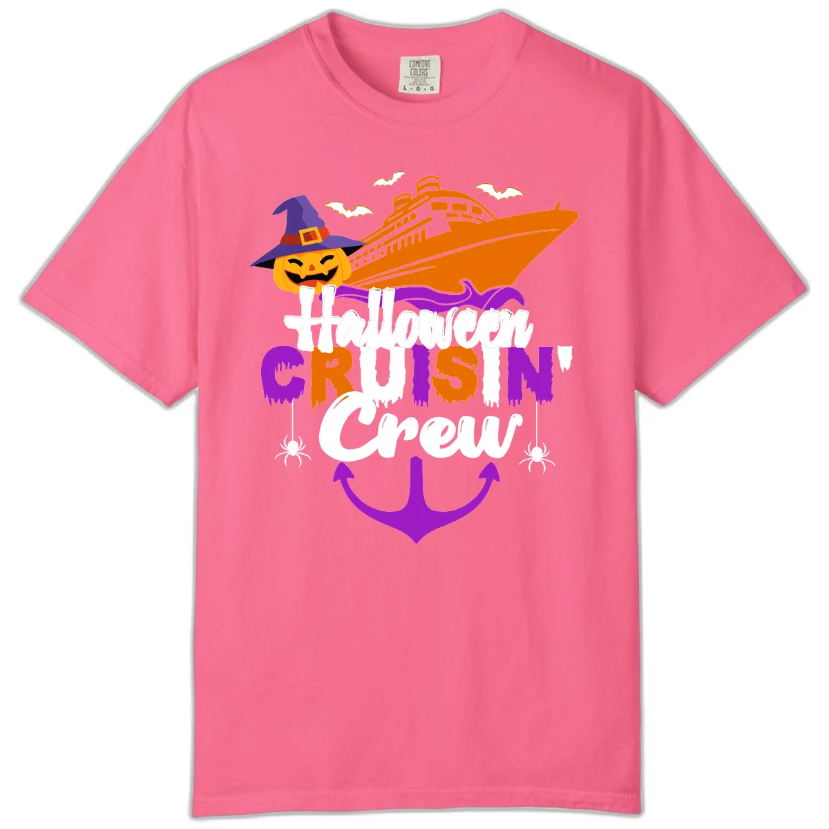 Halloween Cruise In Crew Comfort Color in Crunchberry