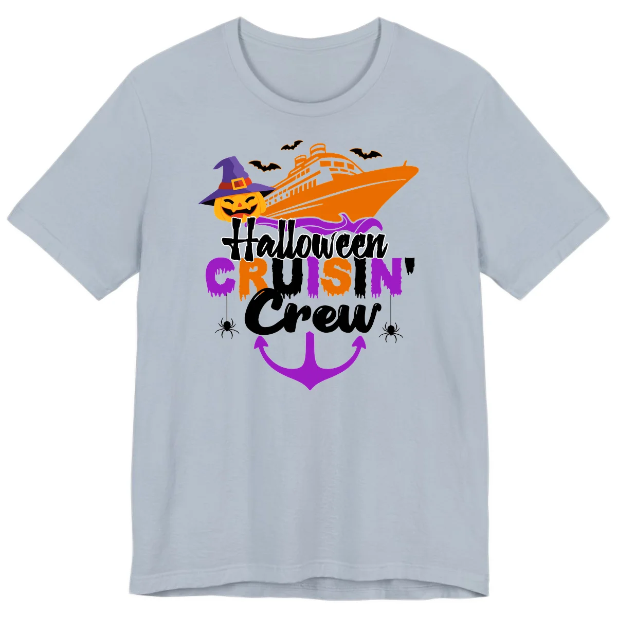 Halloween Cruise In Crew Premium T-Shirt in Light Blue